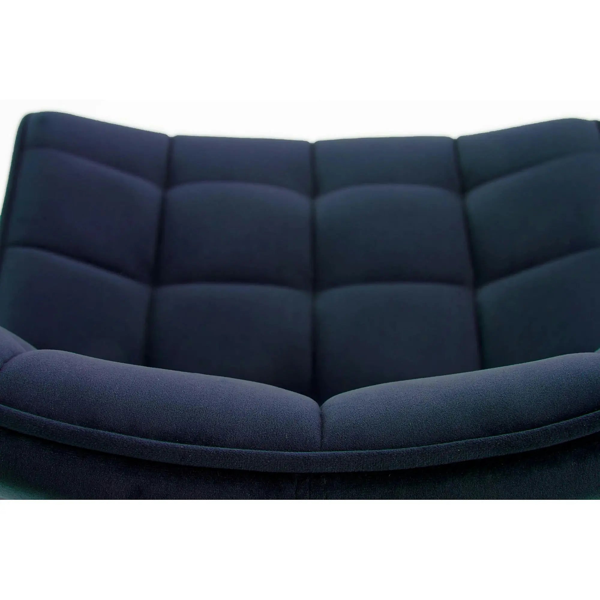 Scaun K332, albastru inchis/negru, stofa catifelata/metal, 46X61X84 CM