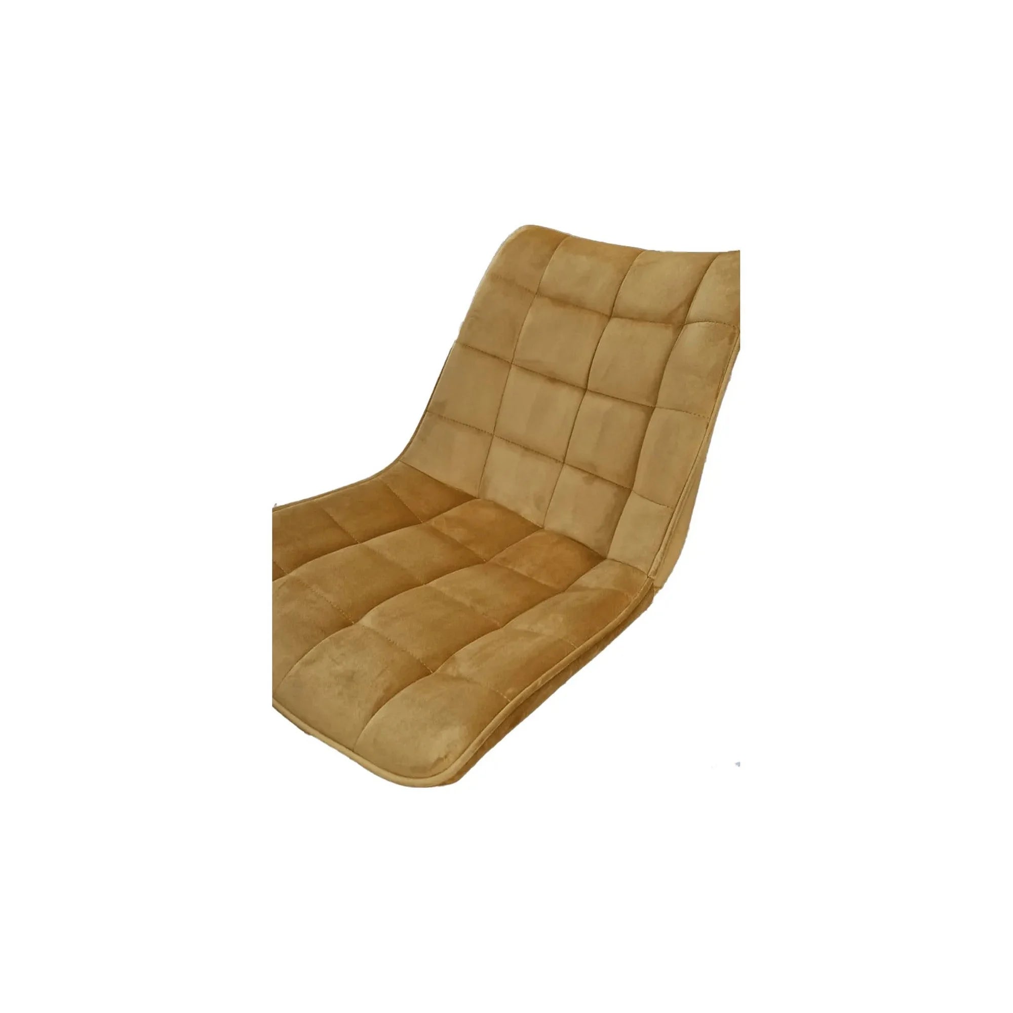 Scaun K332, galben mustar/negru, stofa catifelata/metal, 46X61X84 CM