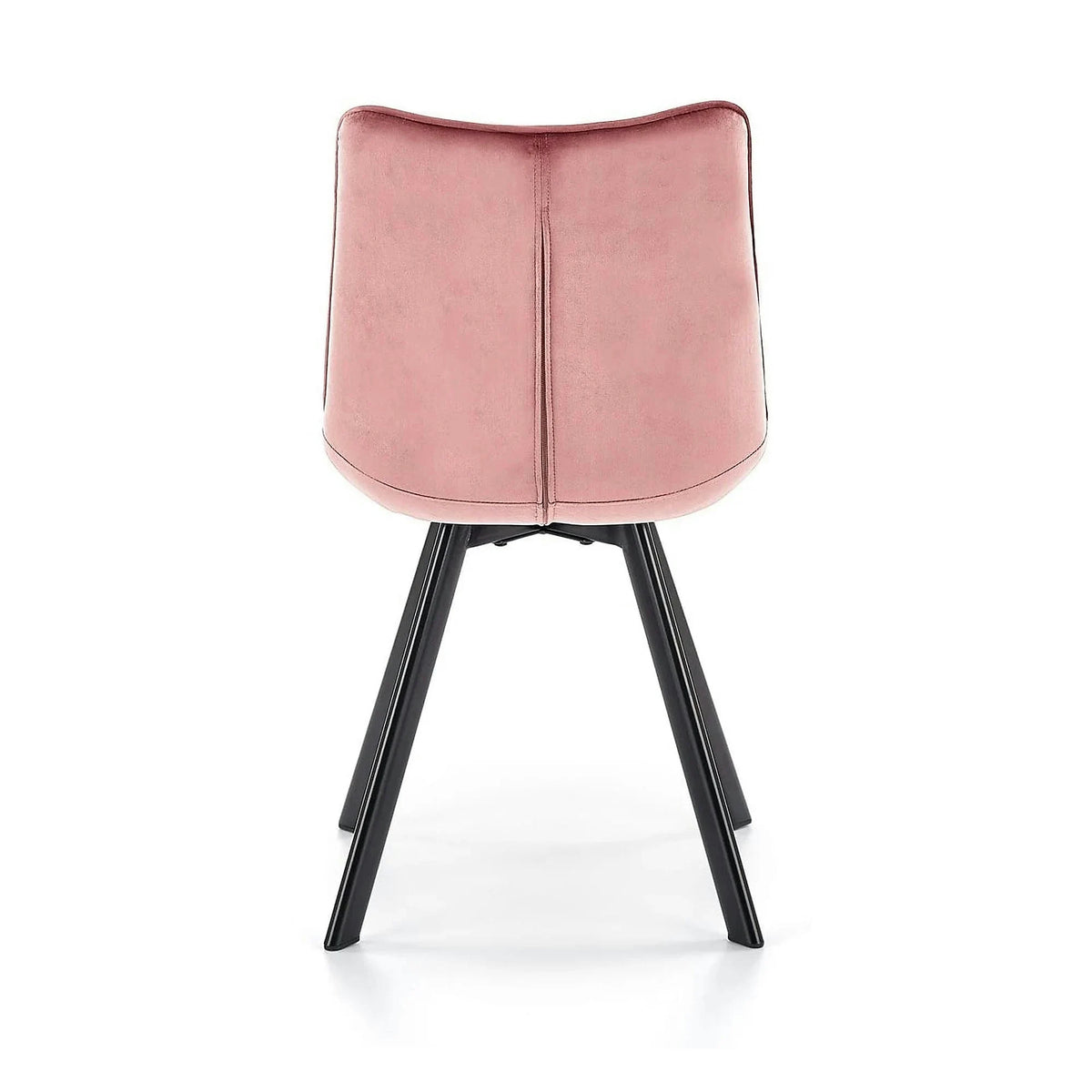 Scaun K332, roz/negru, stofa catifelata/metal, 46x61x84 cm