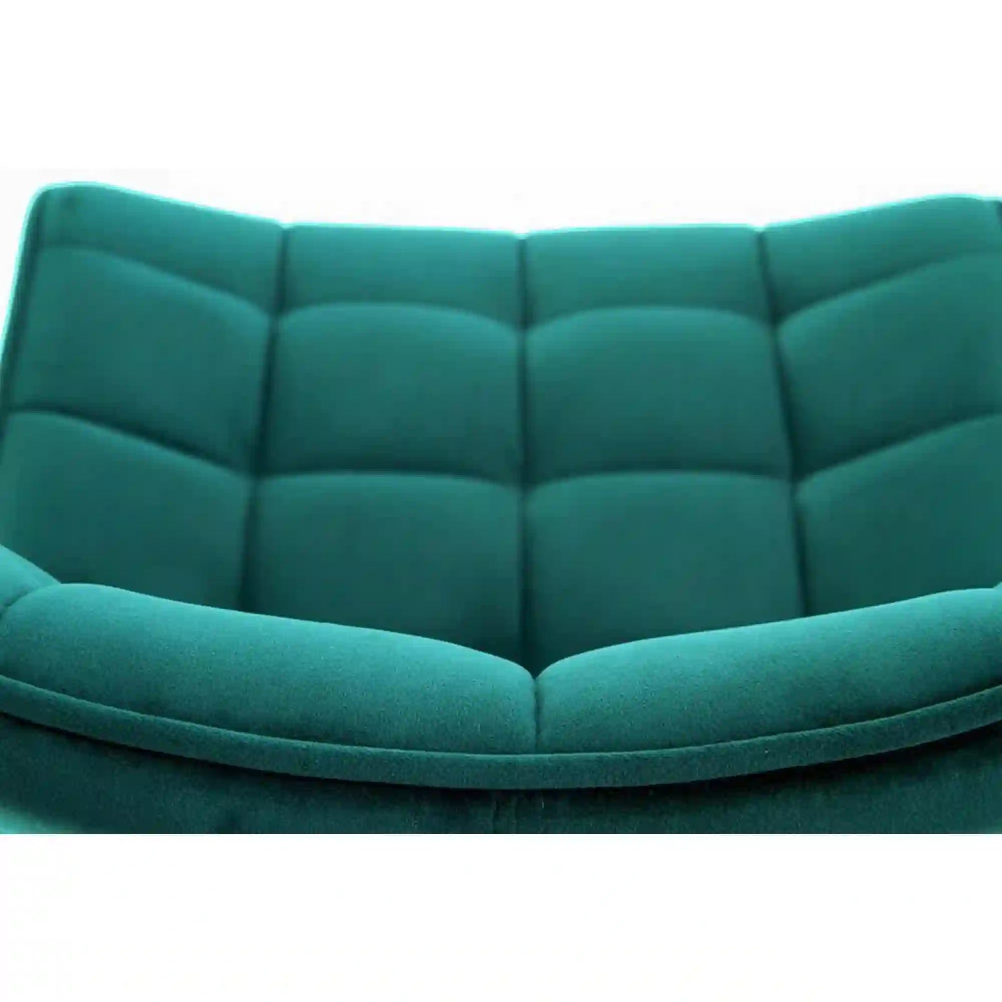 Scaun K332, turcoaz/negru, stofa catifelata/metal, 46x61x84 cm