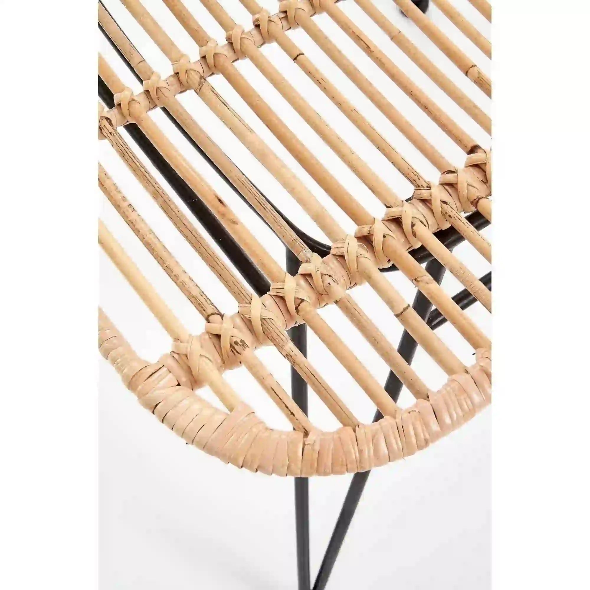 Scaun K337, stejar/negru, ratan natural/metal, 44X55X90 CM