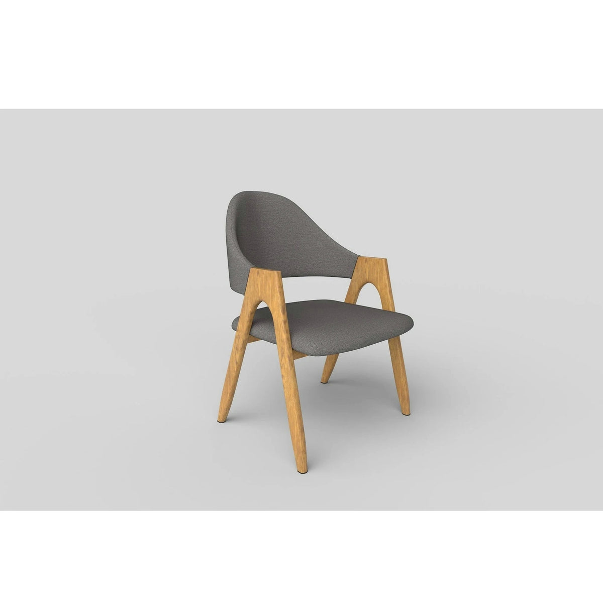 Scaun K344, gri/stejar, stofa clasica/metal, 53X51X80 CM
