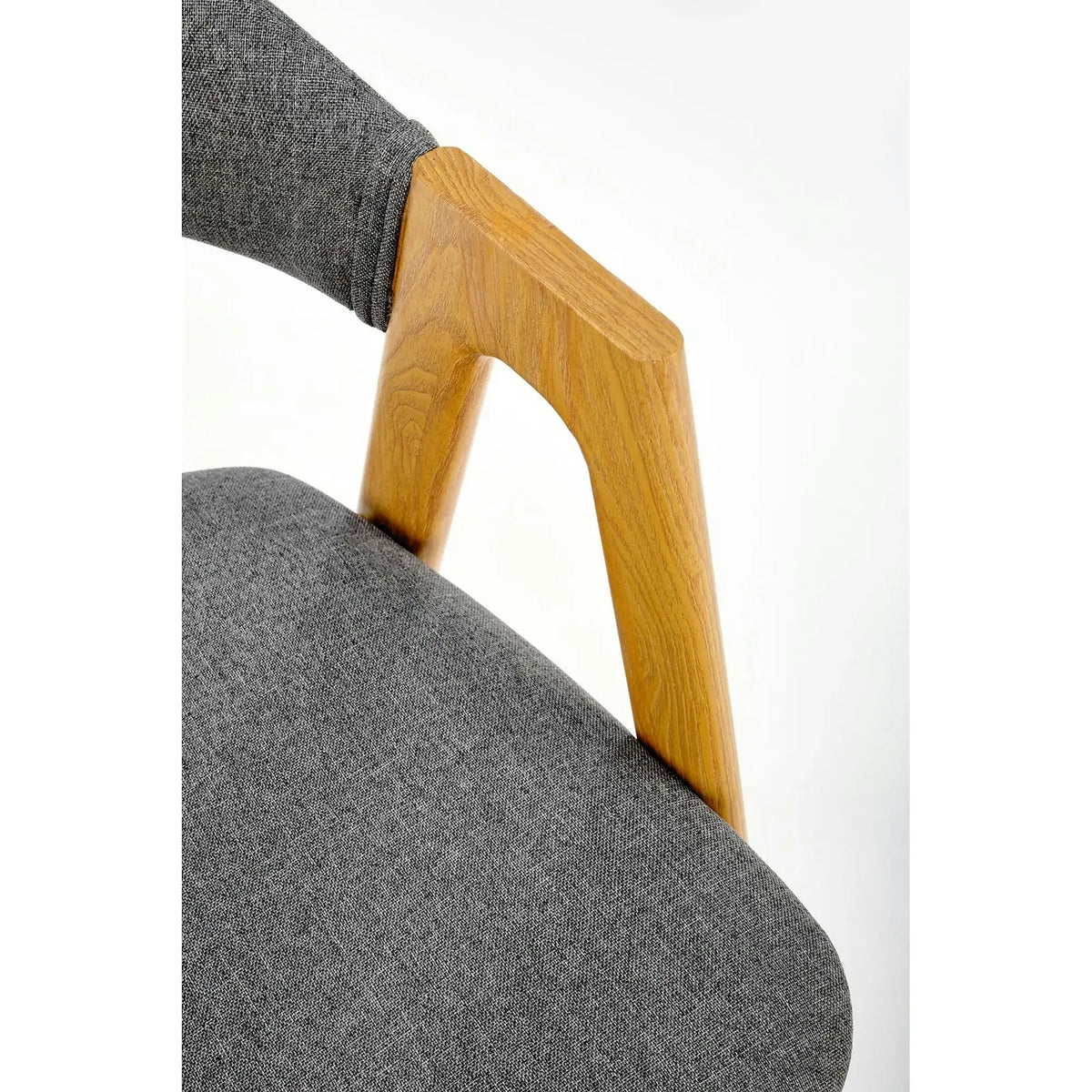 Scaun K344, gri/stejar, stofa clasica/metal, 53X51X80 CM