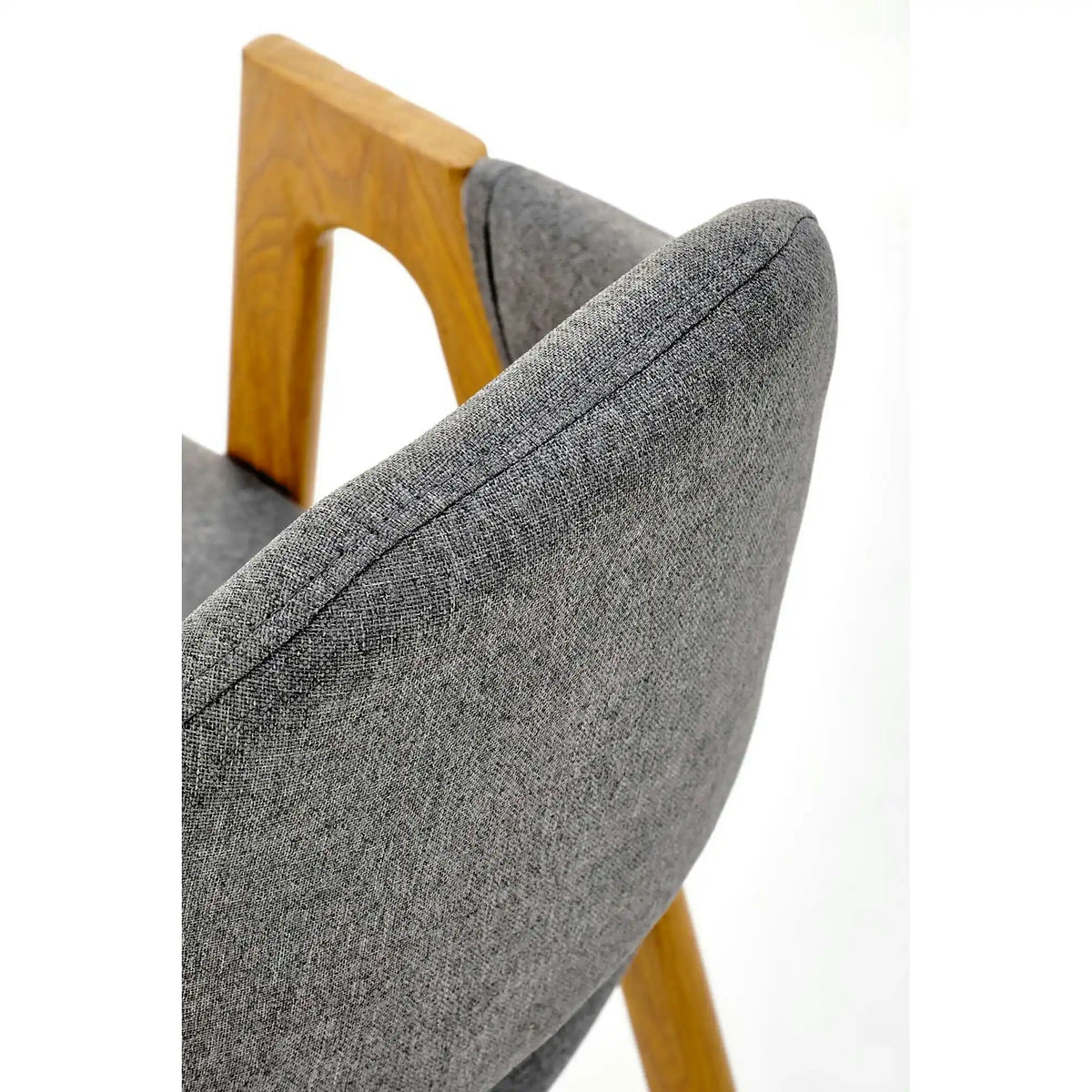 Scaun K344, gri/stejar, stofa clasica/metal, 53X51X80 CM