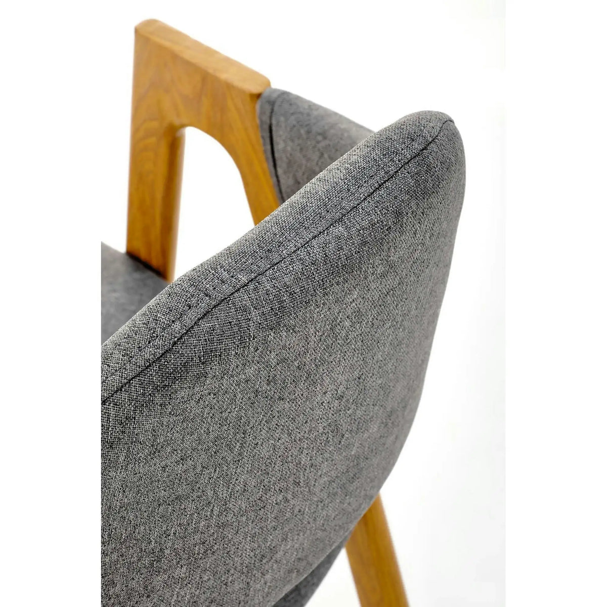 Scaun K344, gri/stejar, stofa clasica/metal, 53X51X80 CM