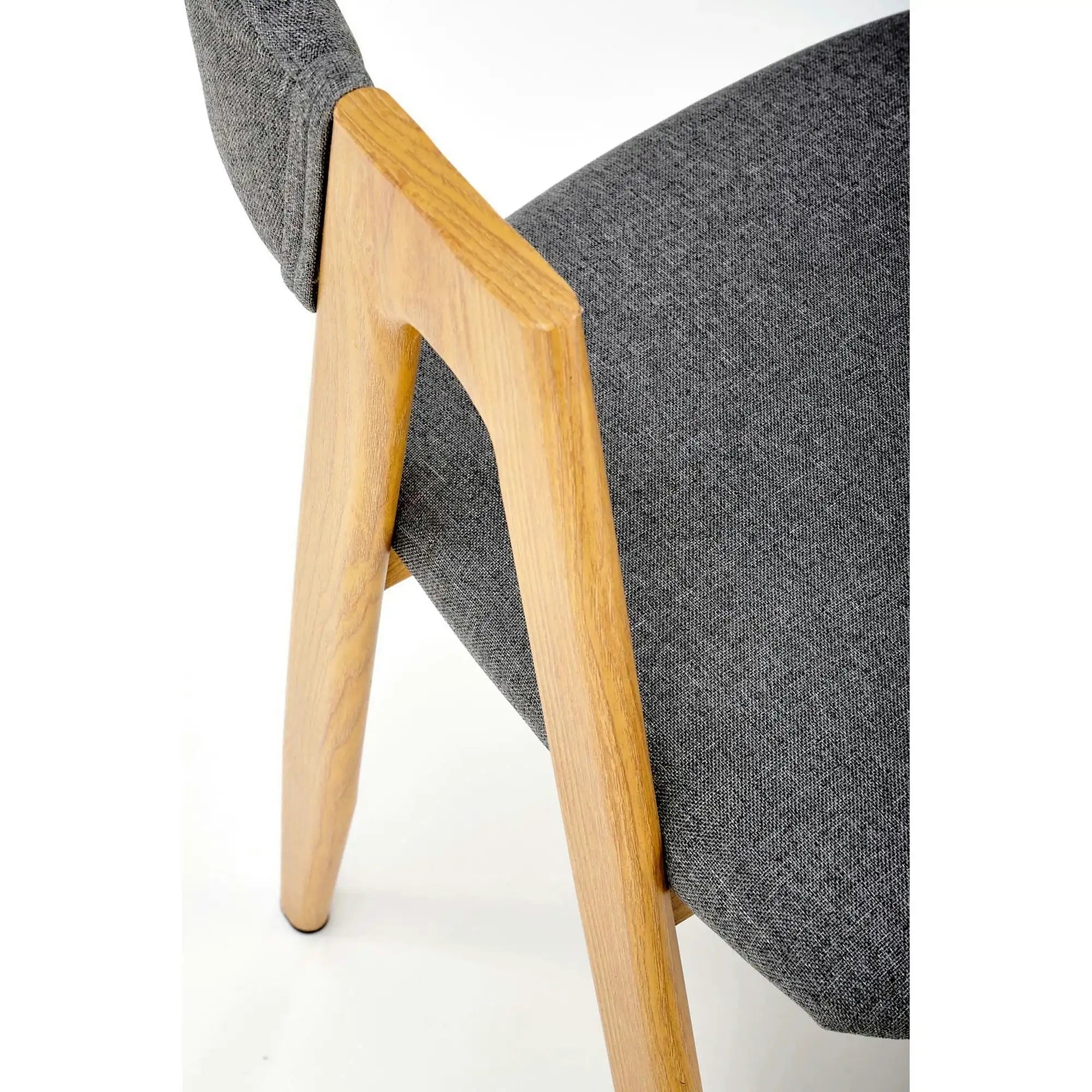Scaun K344, gri/stejar, stofa clasica/metal, 53X51X80 CM