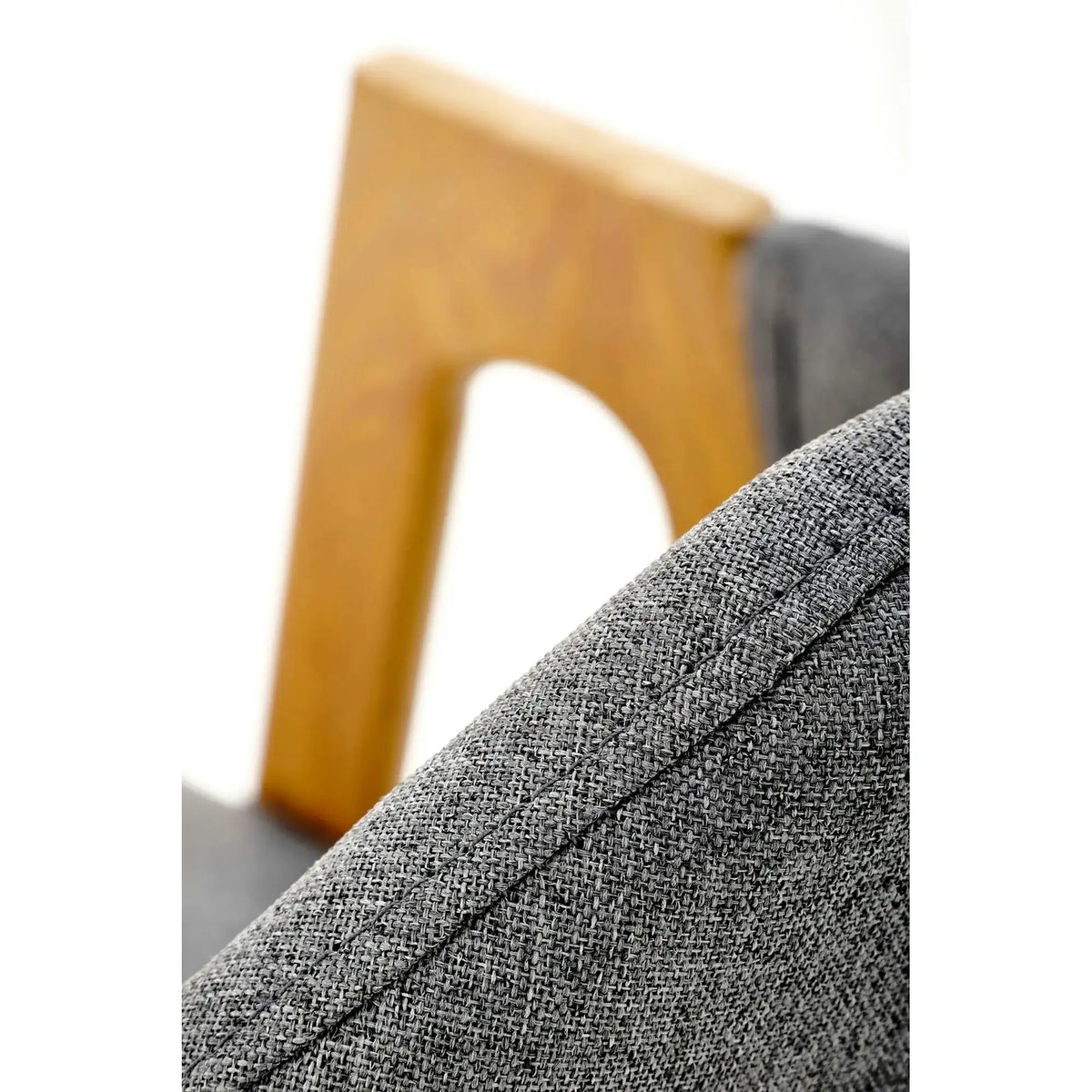 Scaun K344, gri/stejar, stofa clasica/metal, 53X51X80 CM