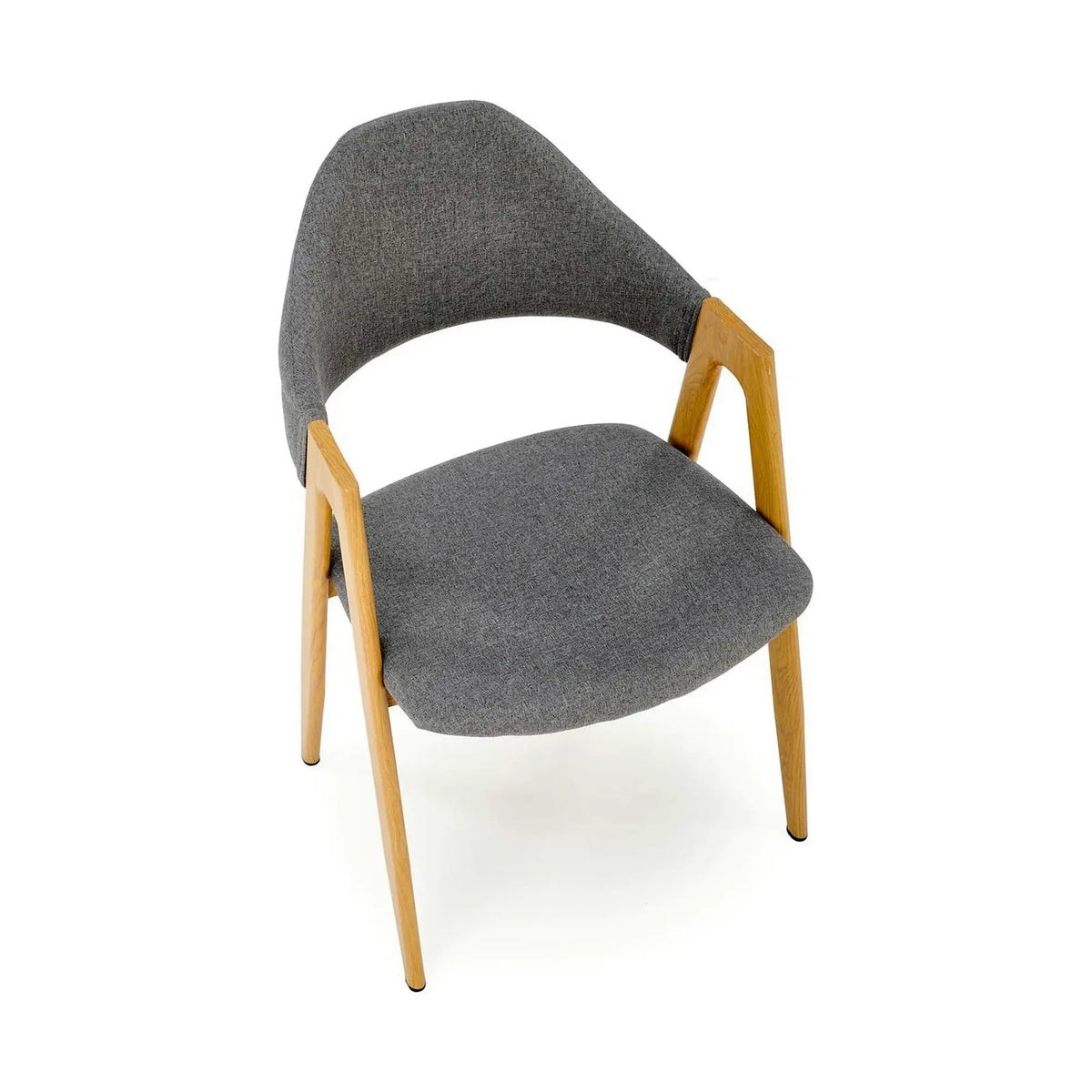 Scaun K344, gri/stejar, stofa clasica/metal, 53X51X80 CM