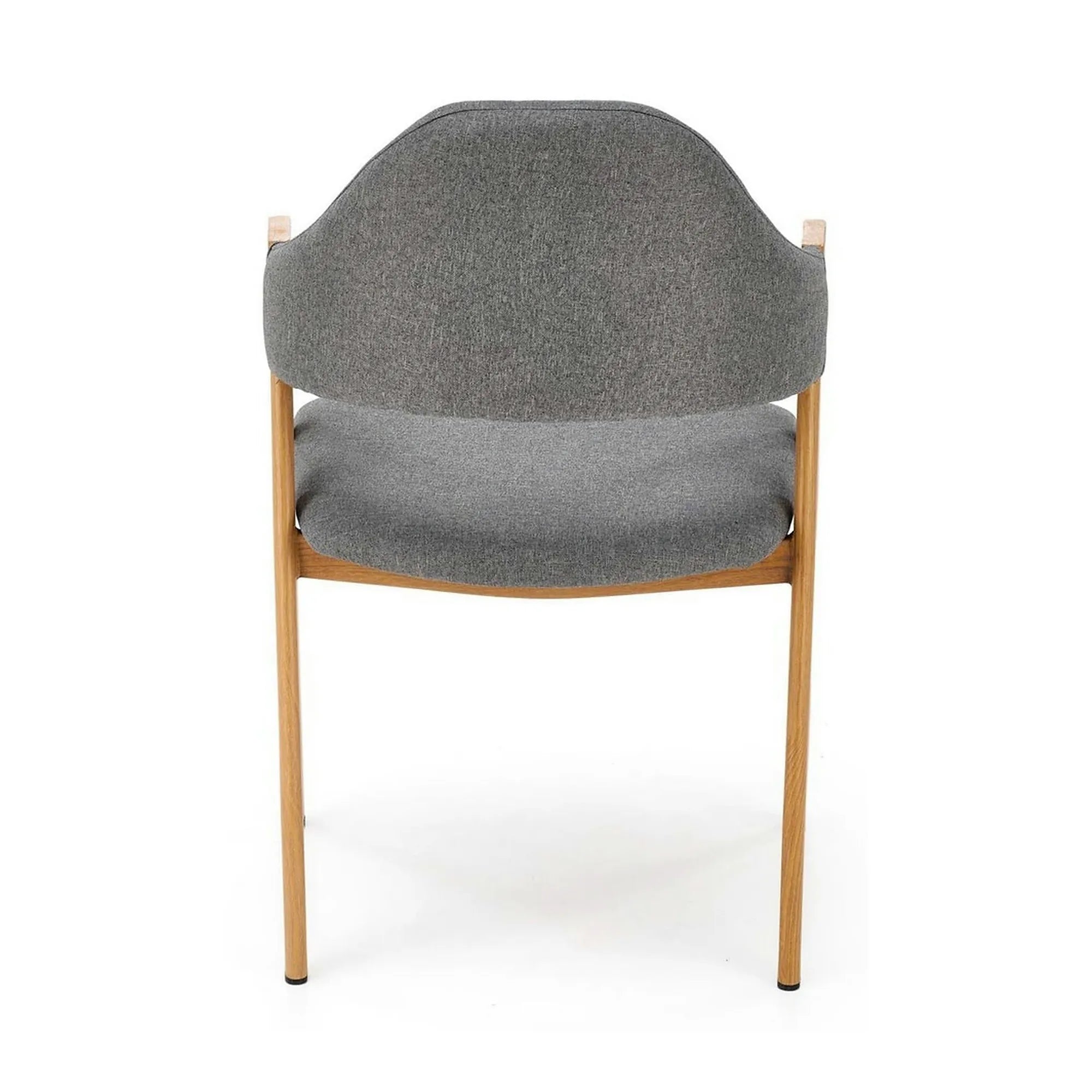 Scaun K344, gri/stejar, stofa clasica/metal, 53X51X80 CM