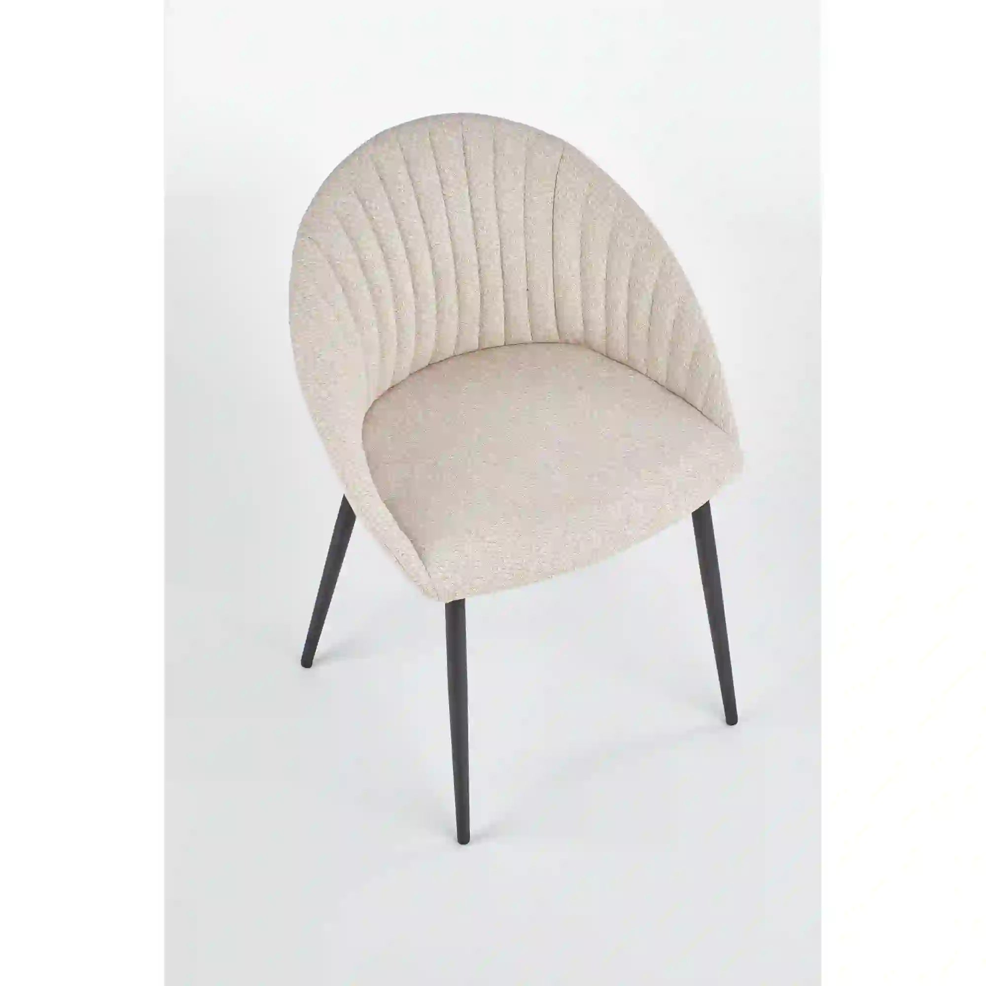 Scaun K357 bej/negru, stofa clasica/metal, 53x50x80 cm