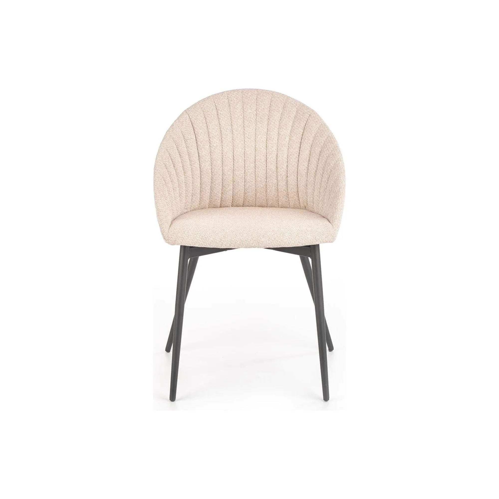 Scaun K357 bej/negru, stofa clasica/metal, 53x50x80 cm