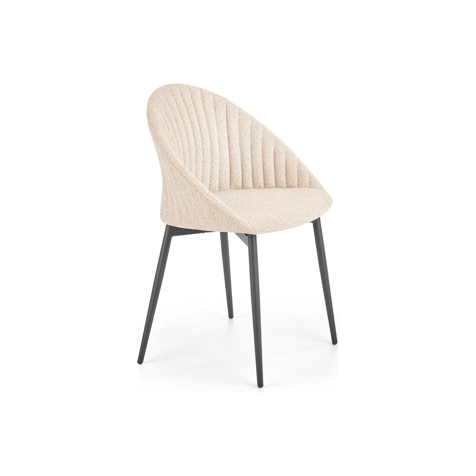 Scaun K357 bej/negru, stofa clasica/metal, 53x50x80 cm