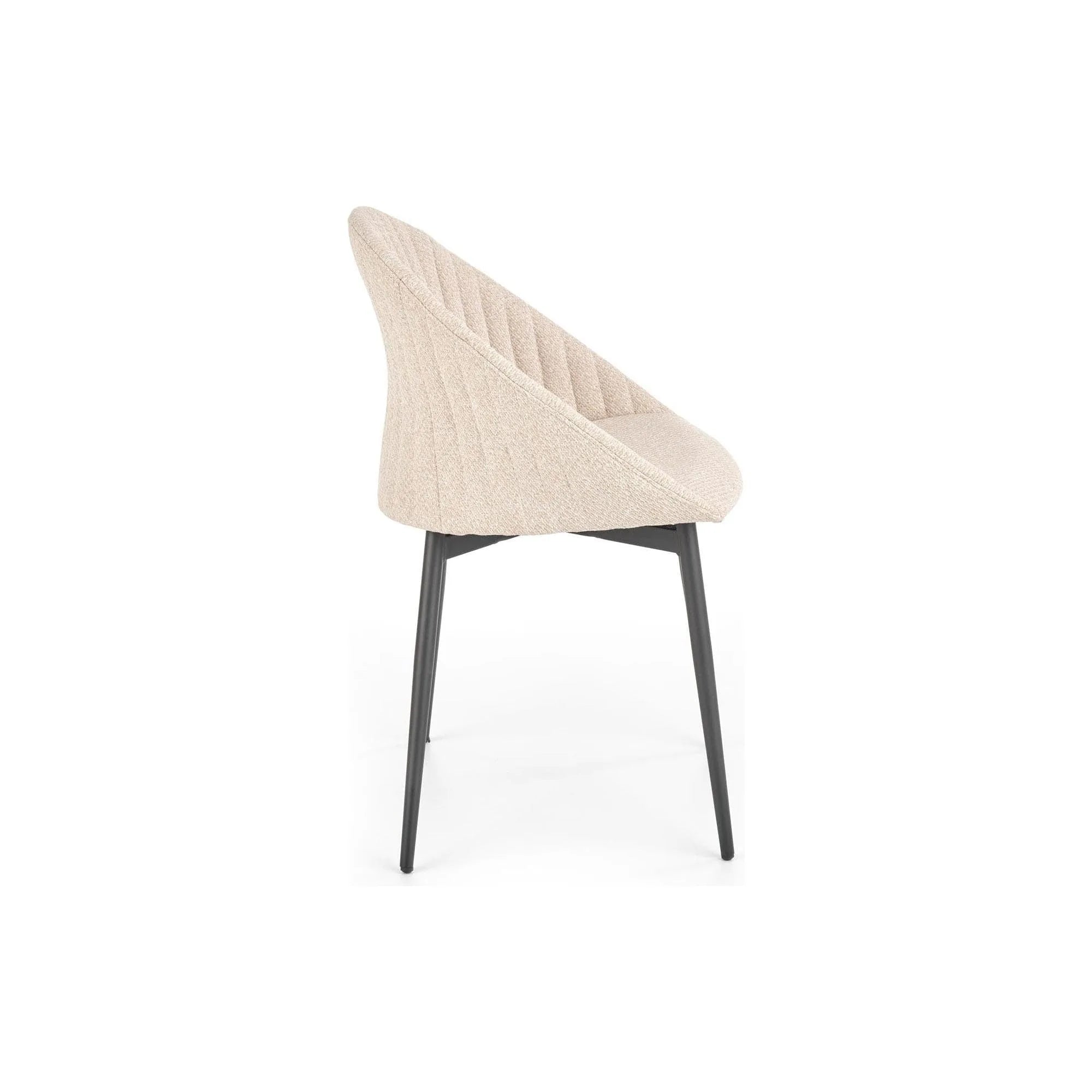 Scaun K357 bej/negru, stofa clasica/metal, 53x50x80 cm