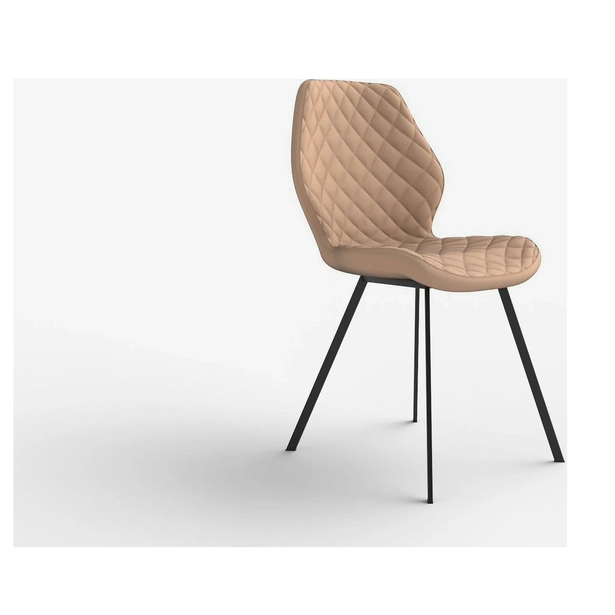 Scaun K360 bej/negru, stofa clasica/metal, 51x64x90 cm