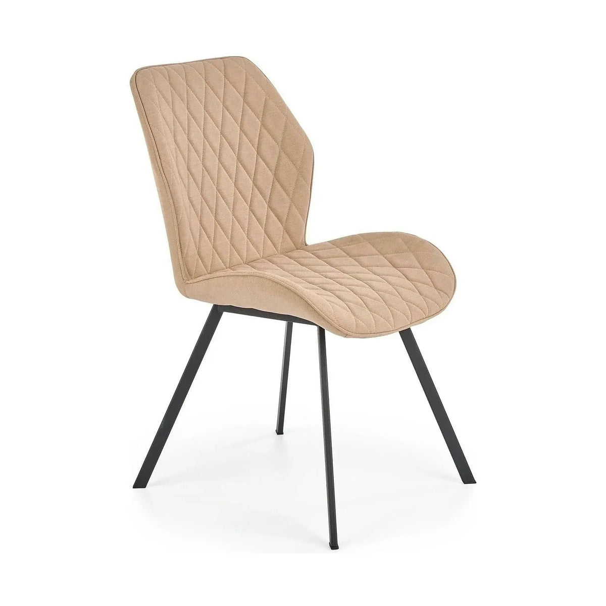 Scaun K360 bej/negru, stofa clasica/metal, 51x64x90 cm