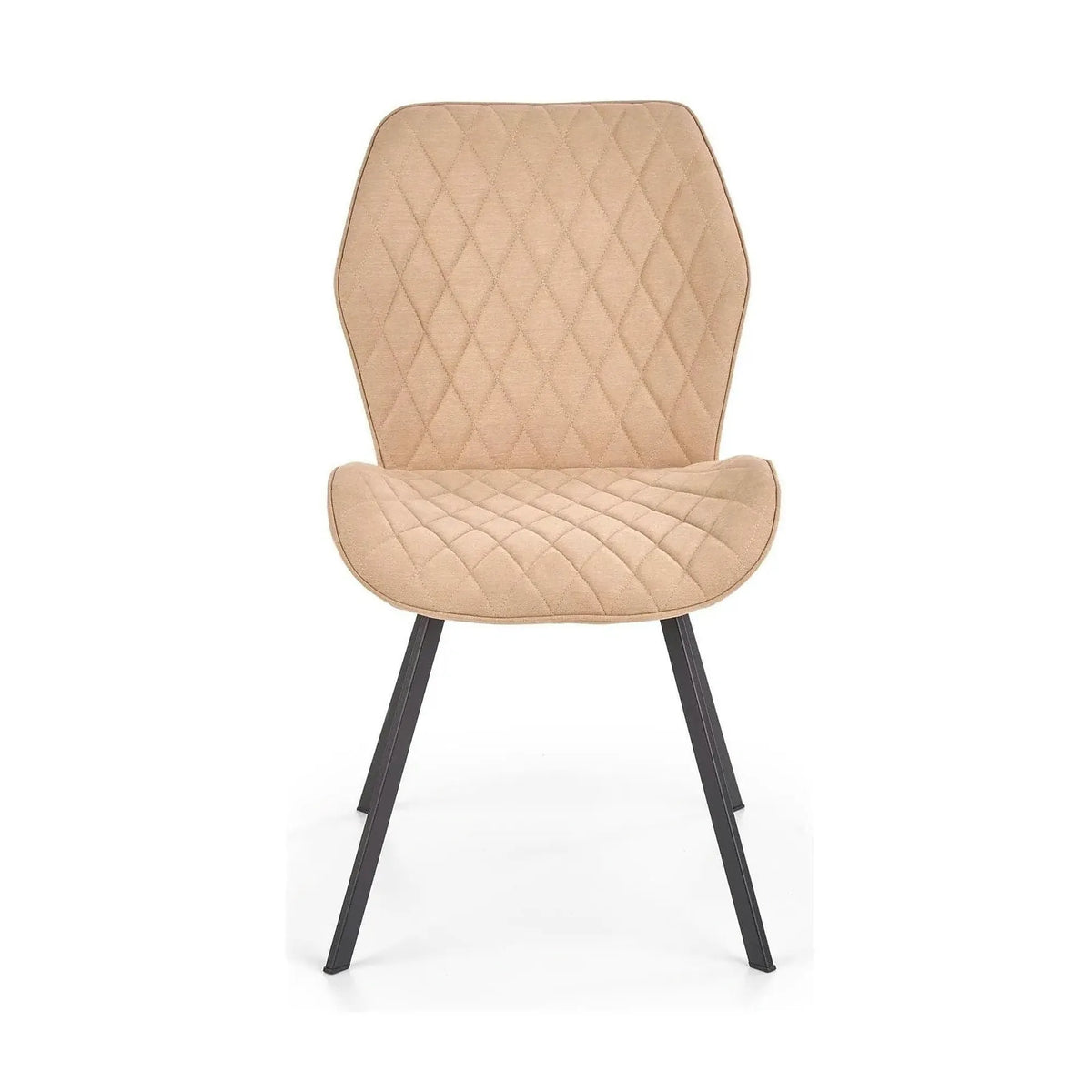 Scaun K360 bej/negru, stofa clasica/metal, 51x64x90 cm