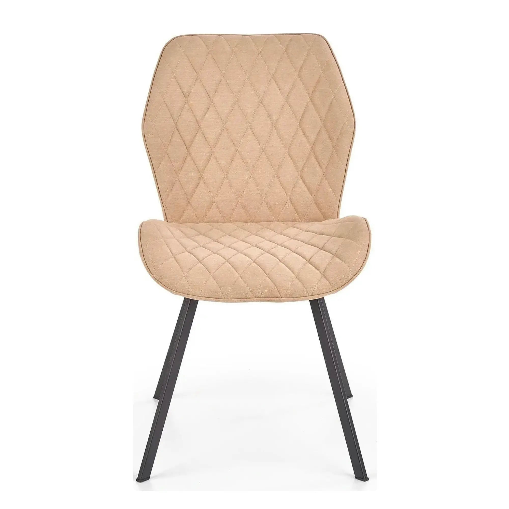 Scaun K360 bej/negru, stofa clasica/metal, 51x64x90 cm