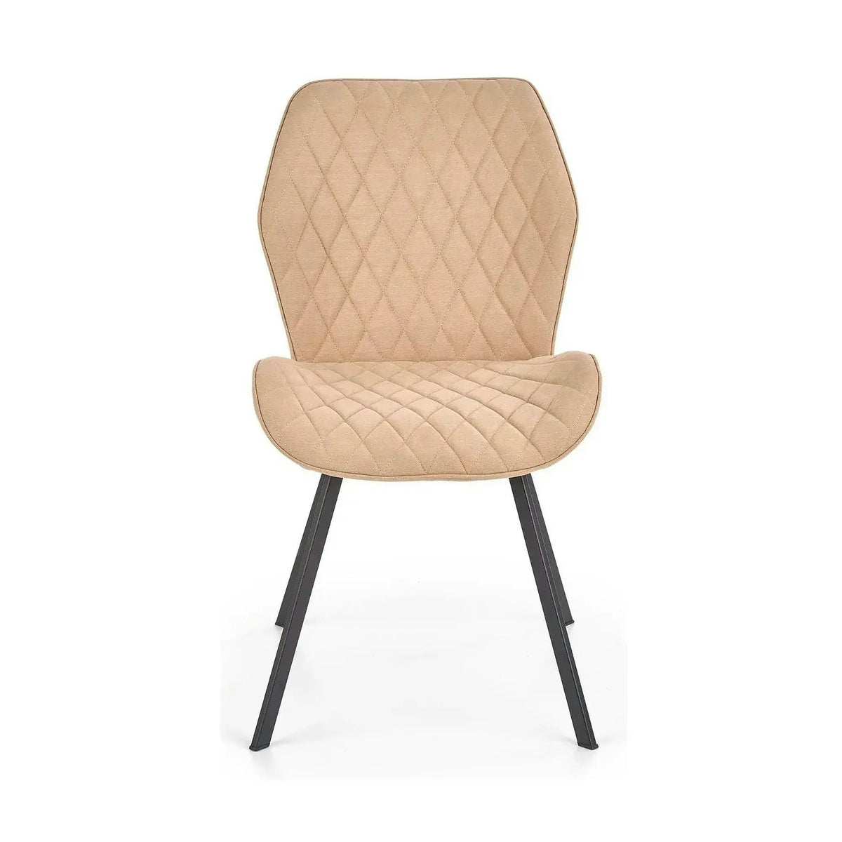 Scaun K360 bej/negru, stofa clasica/metal, 51x64x90 cm