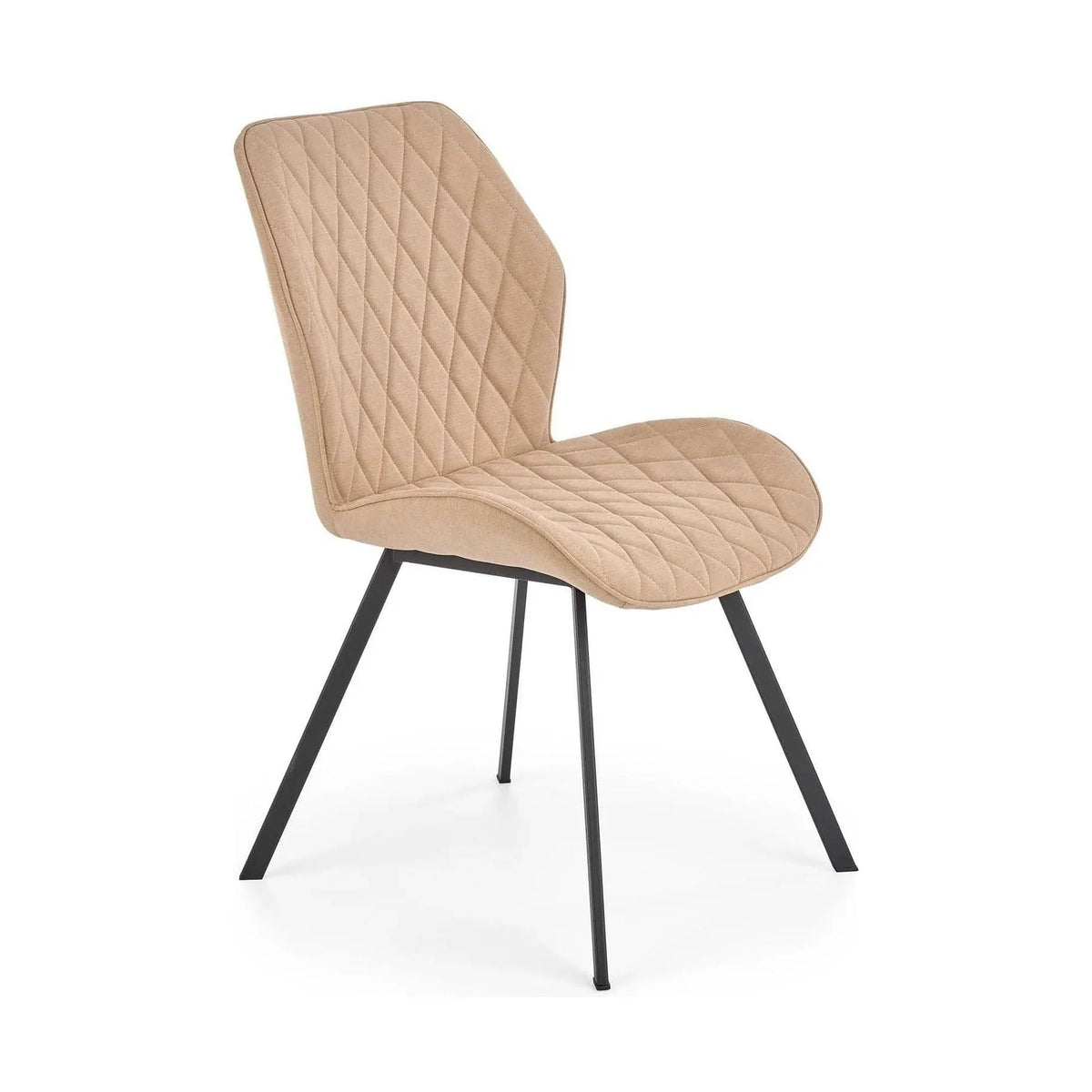 Scaun K360 bej/negru, stofa clasica/metal, 51x64x90 cm