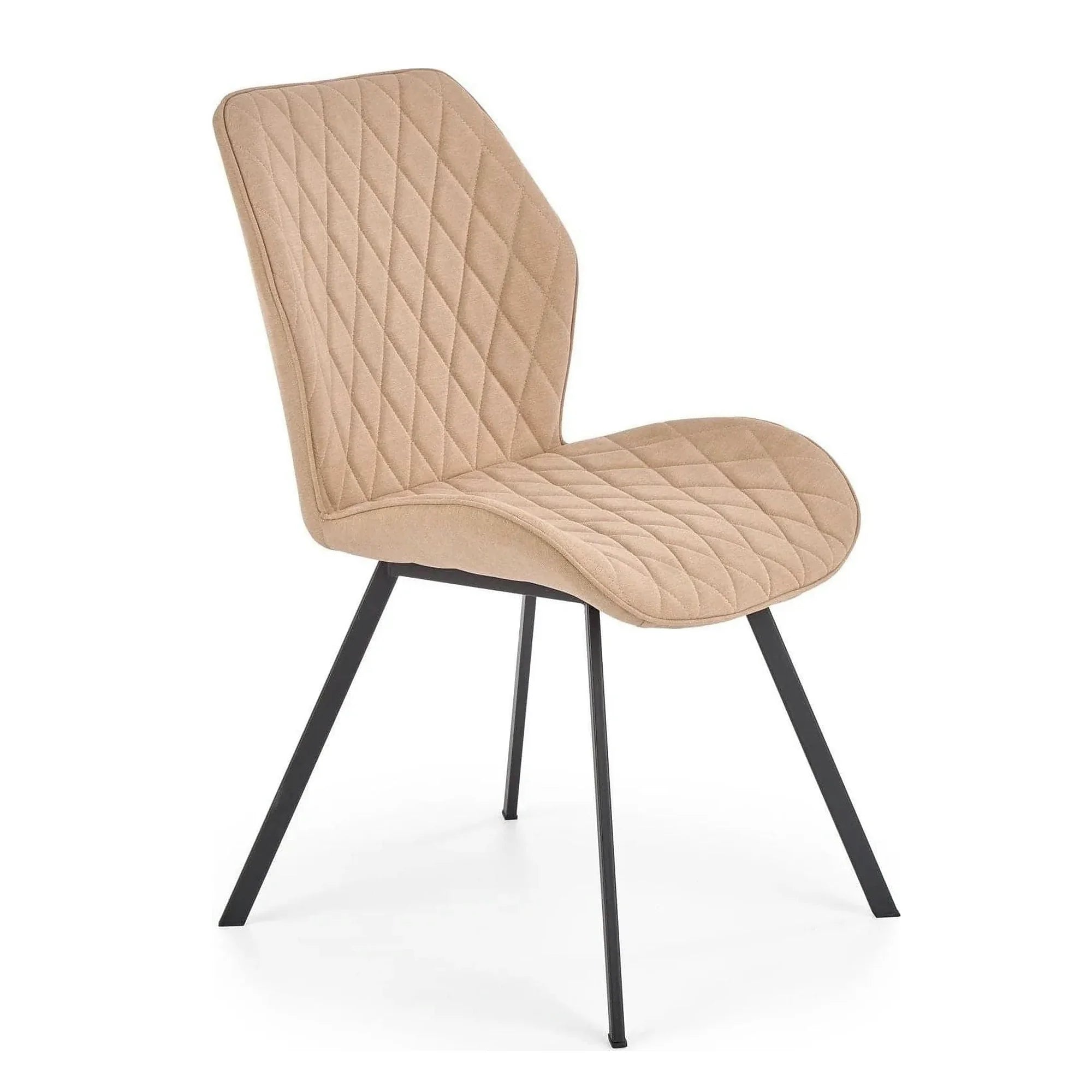 Scaun K360 bej/negru, stofa clasica/metal, 51x64x90 cm