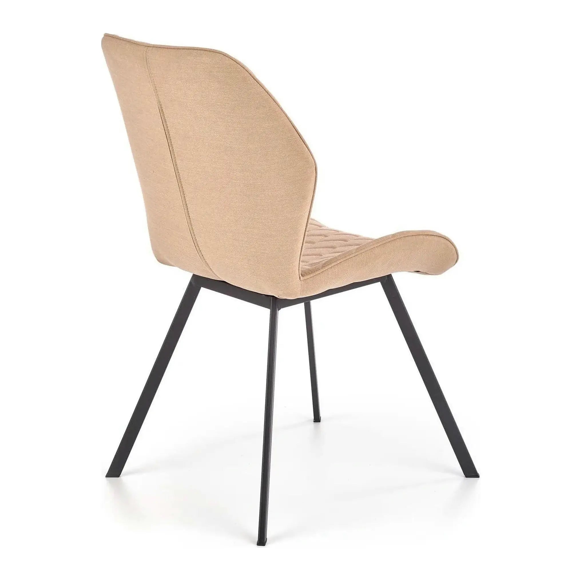 Scaun K360 bej/negru, stofa clasica/metal, 51x64x90 cm