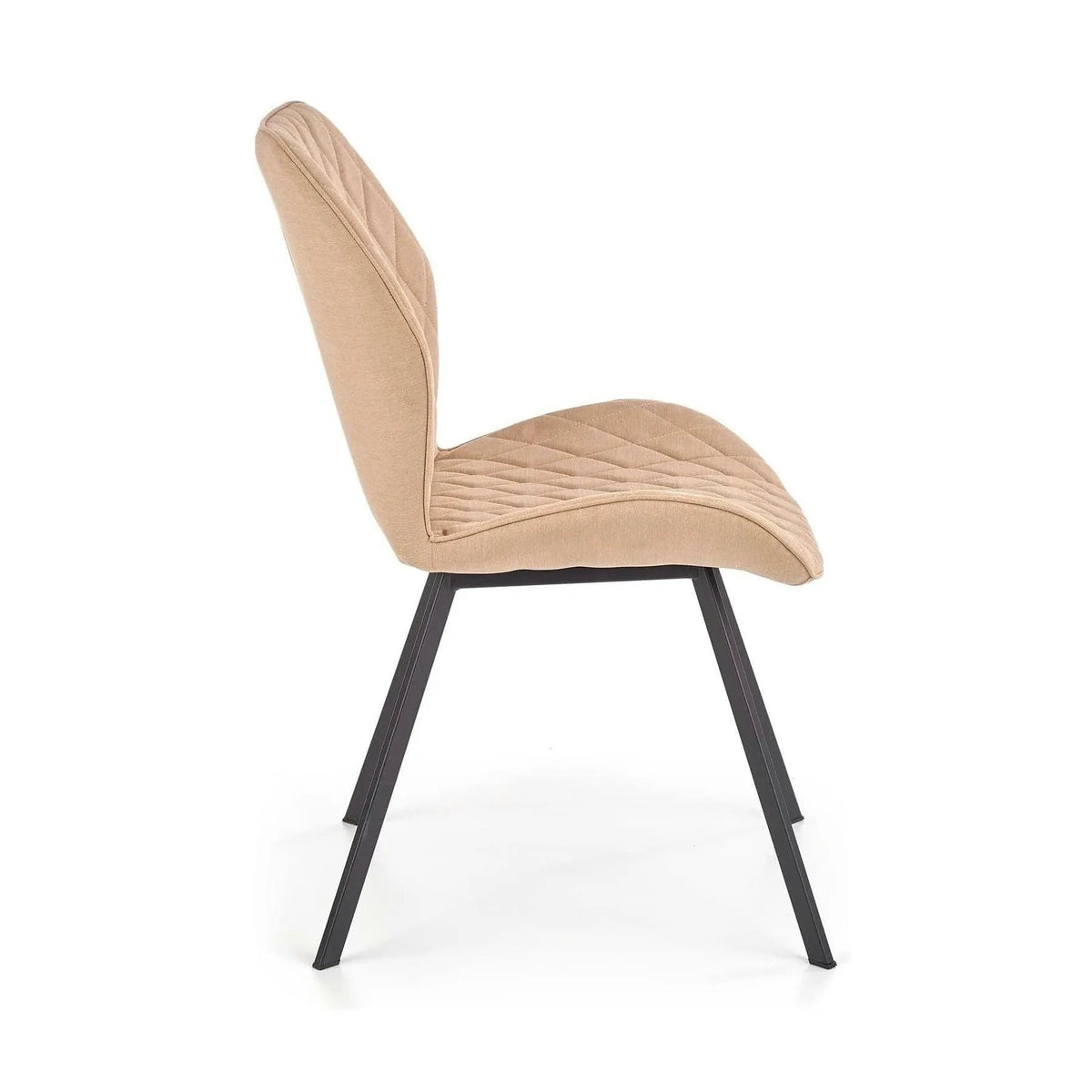 Scaun K360 bej/negru, stofa clasica/metal, 51x64x90 cm