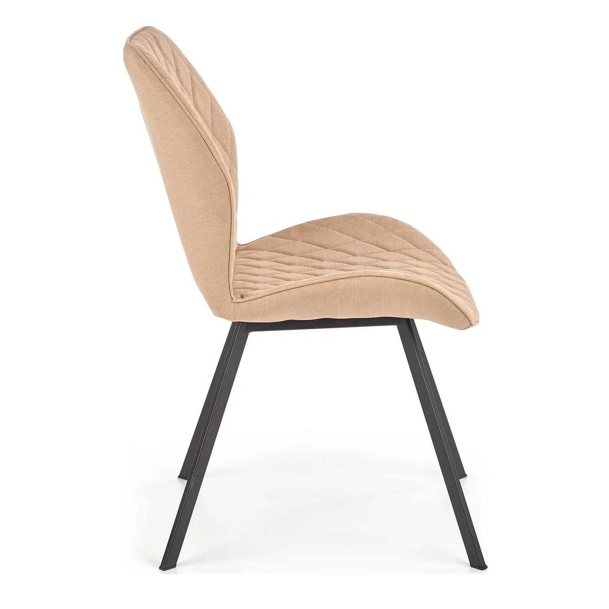 Scaun K360 bej/negru, stofa clasica/metal, 51x64x90 cm