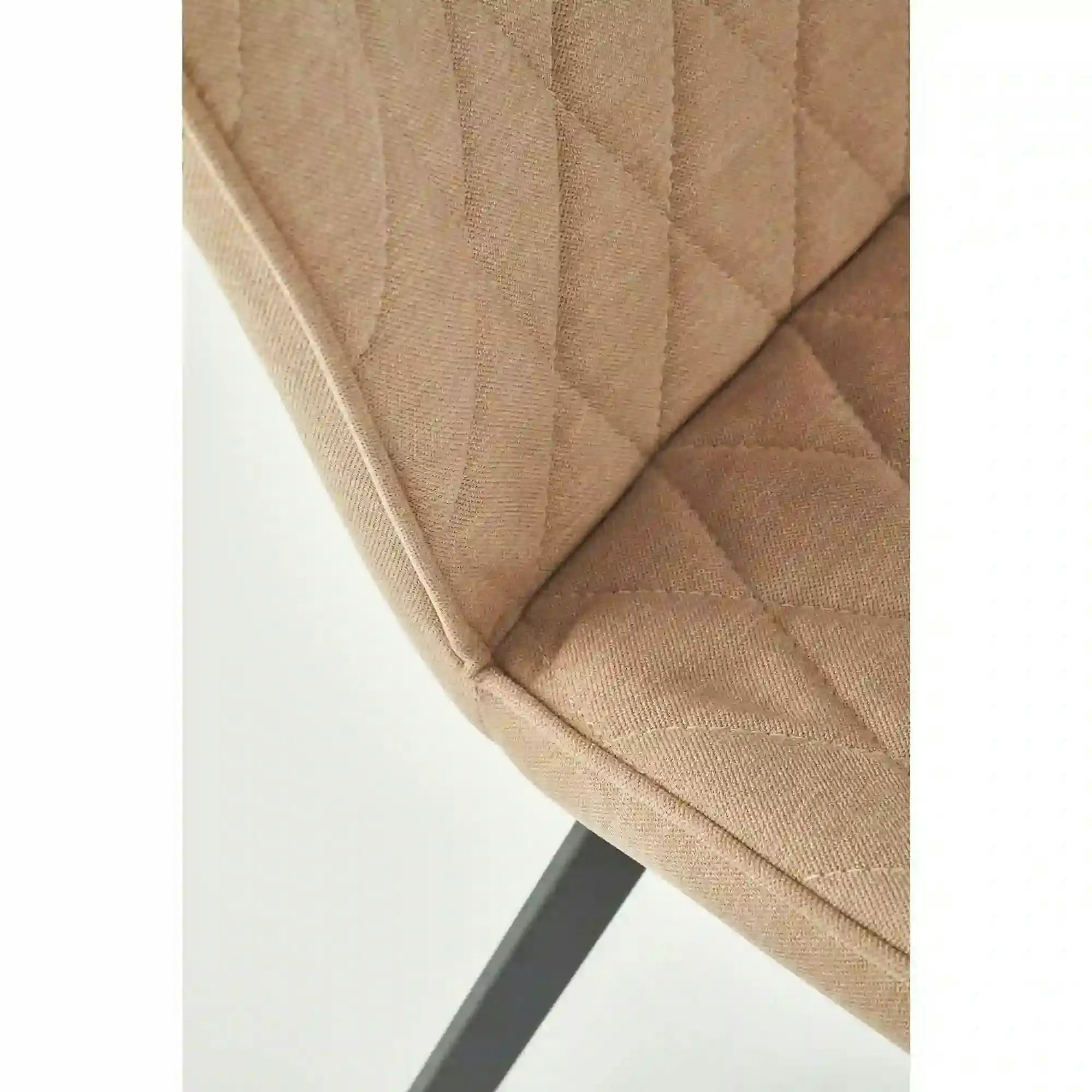 Scaun K360 bej/negru, stofa clasica/metal, 51x64x90 cm