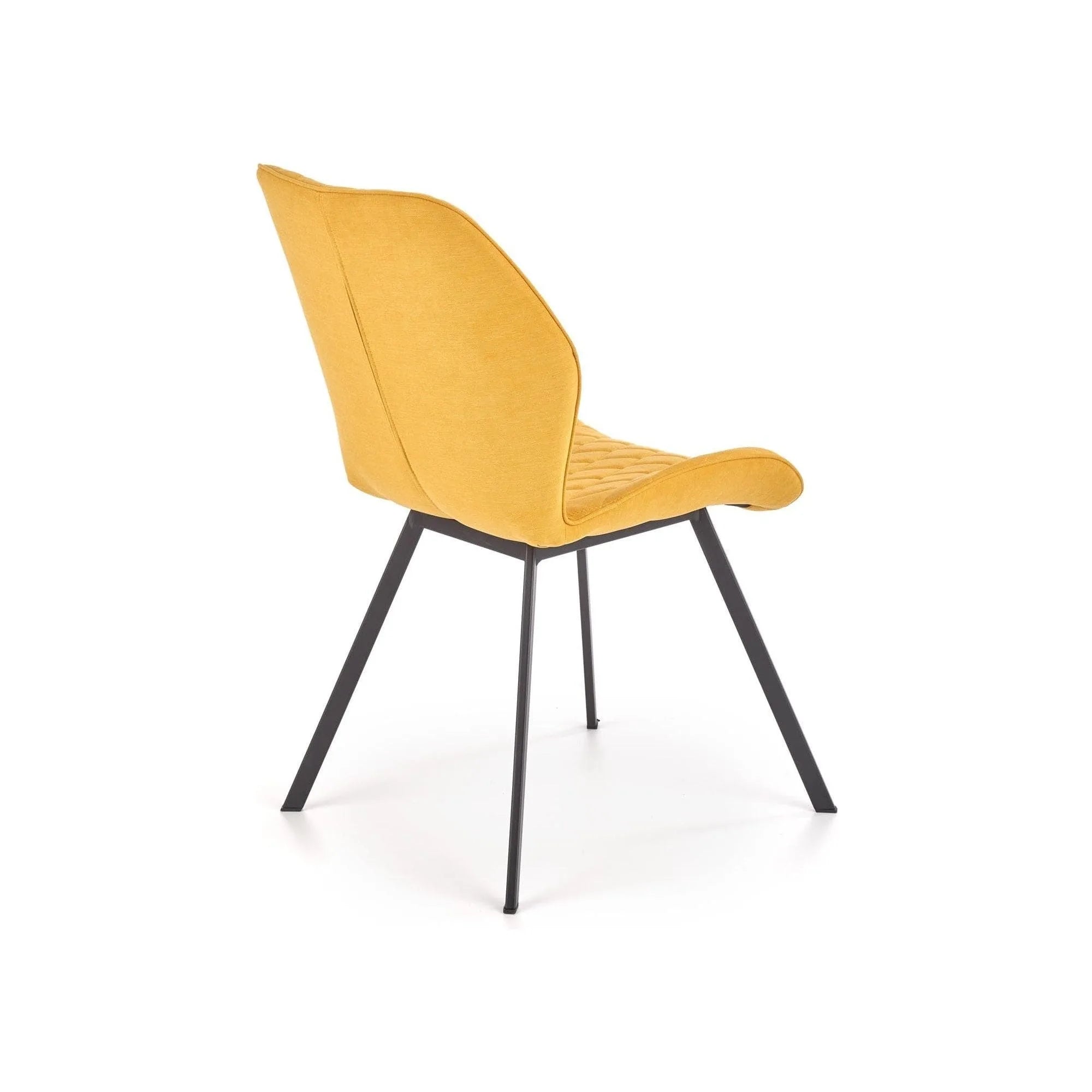 Scaun K360 galben mustar, stofa clasica/metal, 61x64x90 cm
