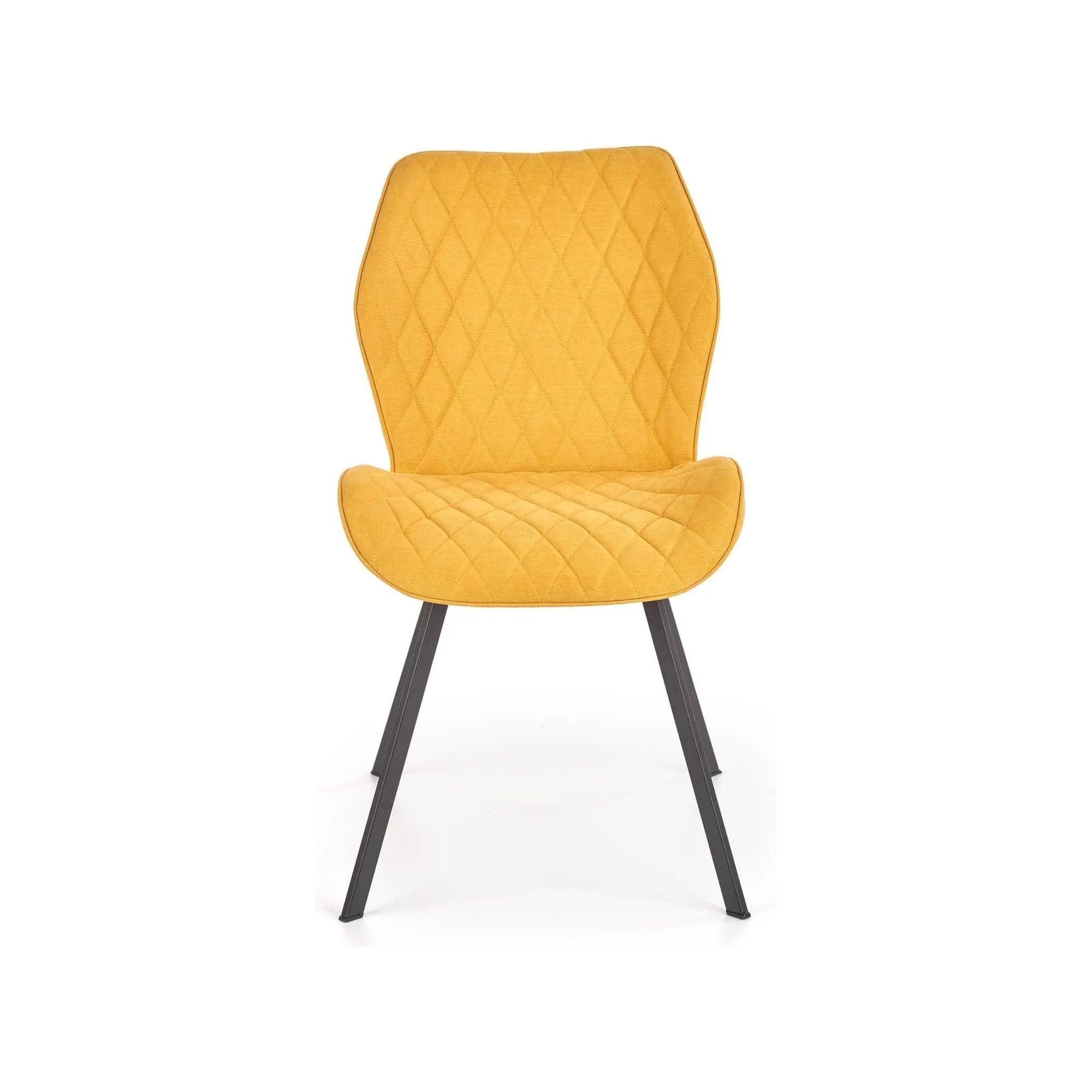 Scaun K360 galben mustar, stofa clasica/metal, 61x64x90 cm