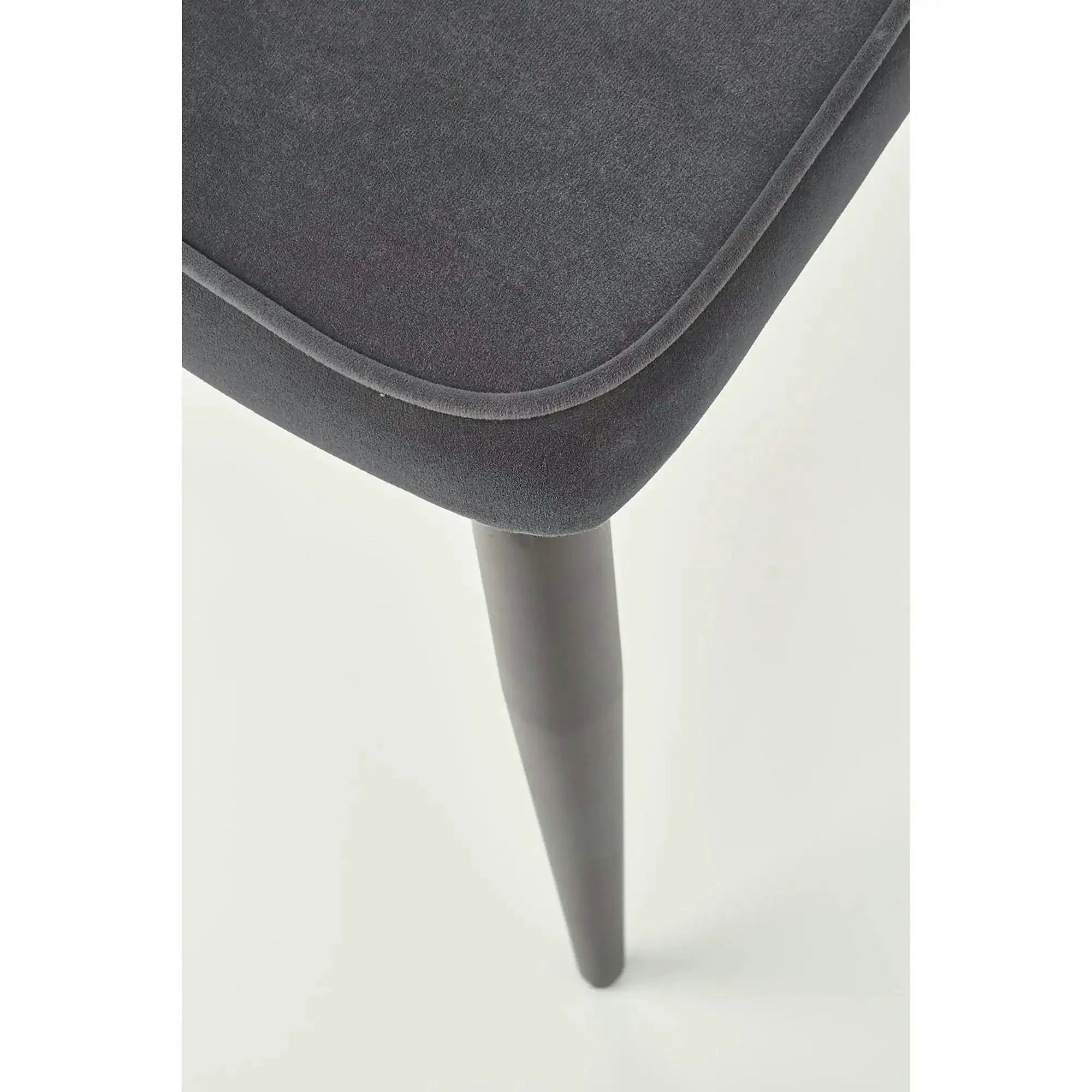 Scaun K365, gri/negru, stofa catifelata/metal, 52x57x90 cm