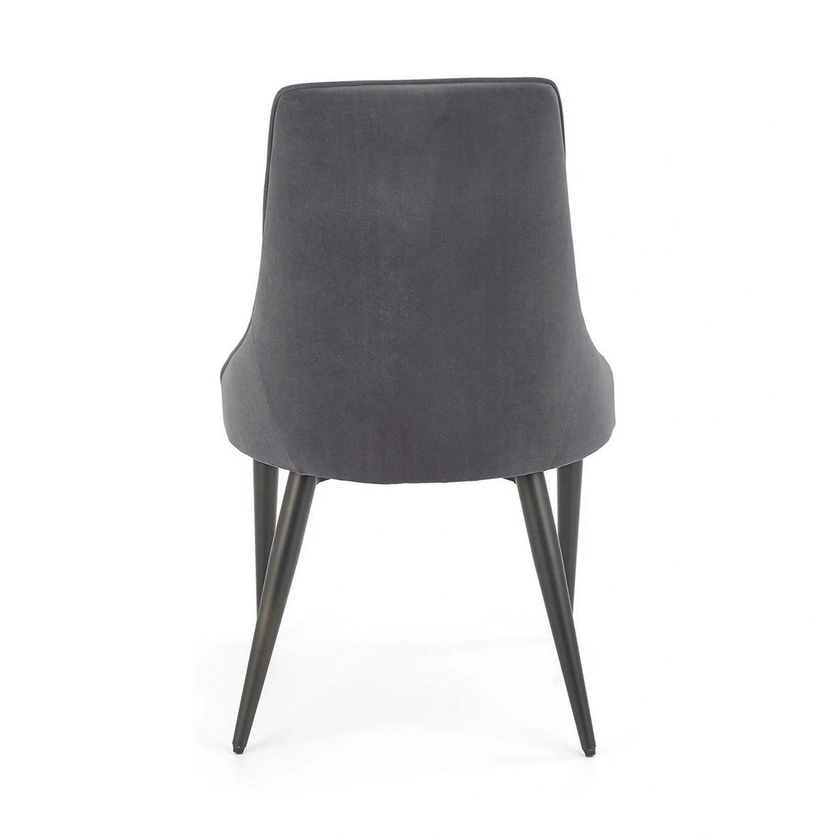 Scaun K365, gri/negru, stofa catifelata/metal, 52x57x90 cm