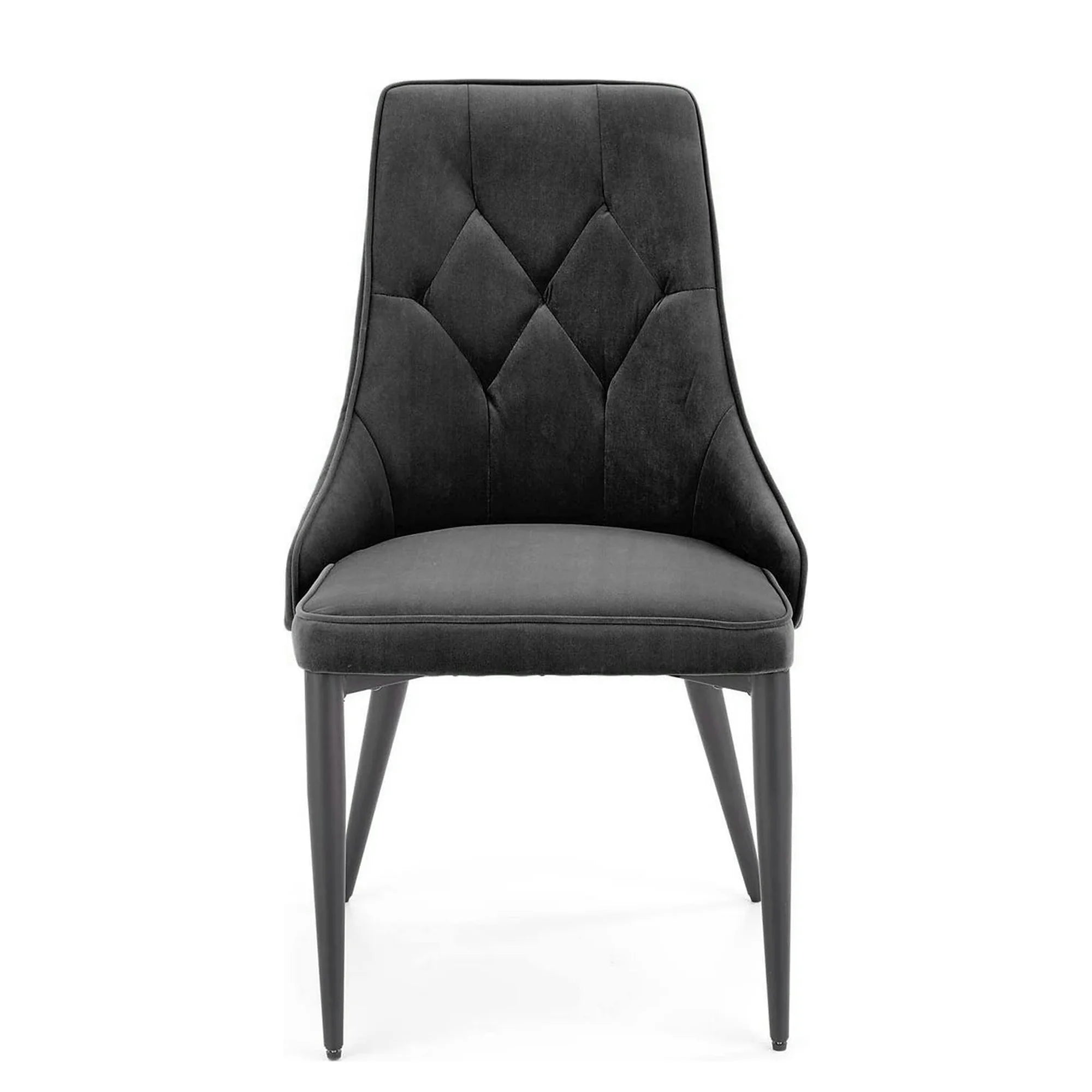 Scaun K365, stofa catifelata negru - Bluvel 19, 52x57x90 cm