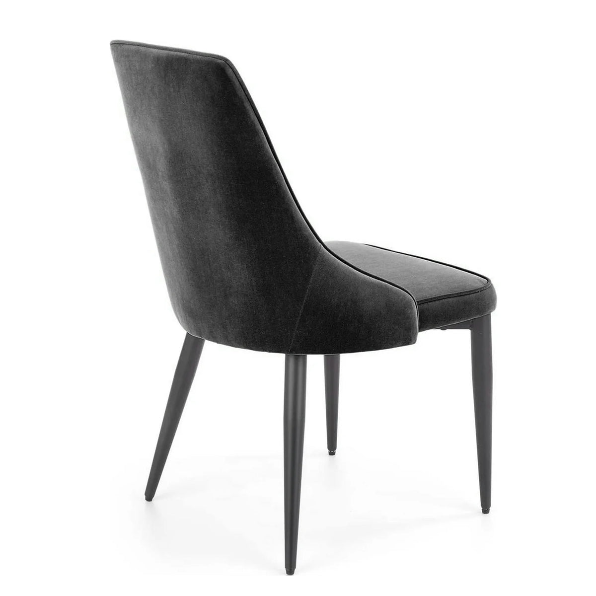 Scaun K365, stofa catifelata negru - Bluvel 19, 52x57x90 cm