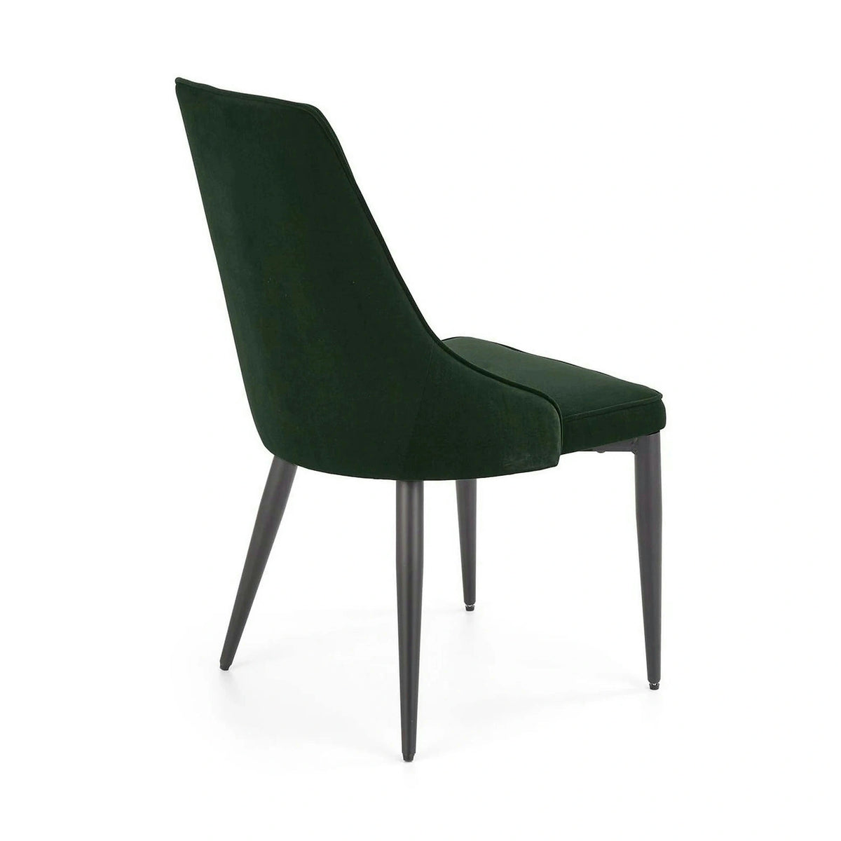 Scaun K365, verde inchis/negru, stofa catifelata/metal, 52x57x90 cm