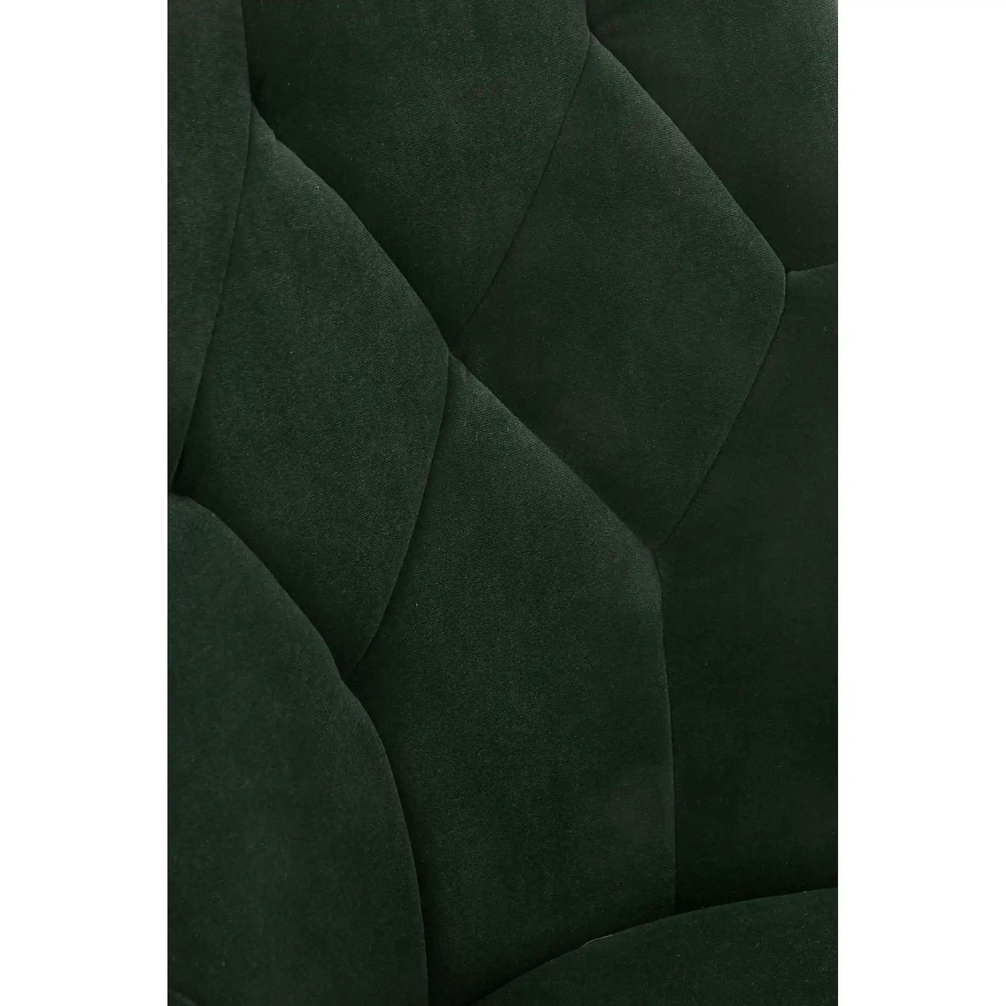 Scaun K365, verde inchis/negru, stofa catifelata/metal, 52x57x90 cm