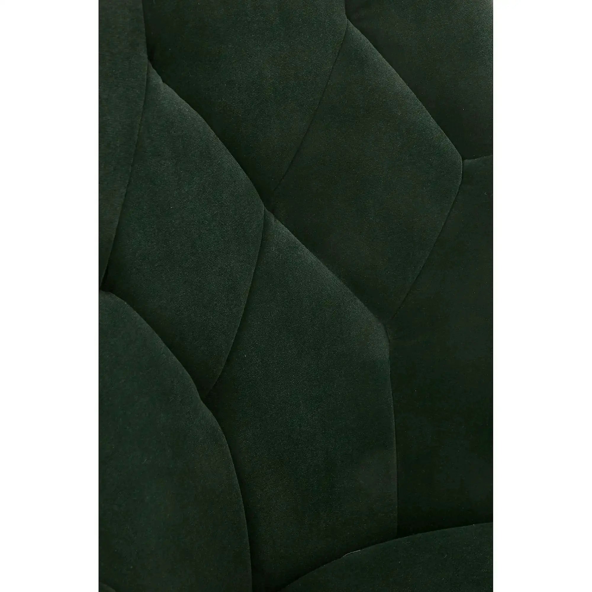 Scaun K365, verde inchis/negru, stofa catifelata/metal, 52x57x90 cm