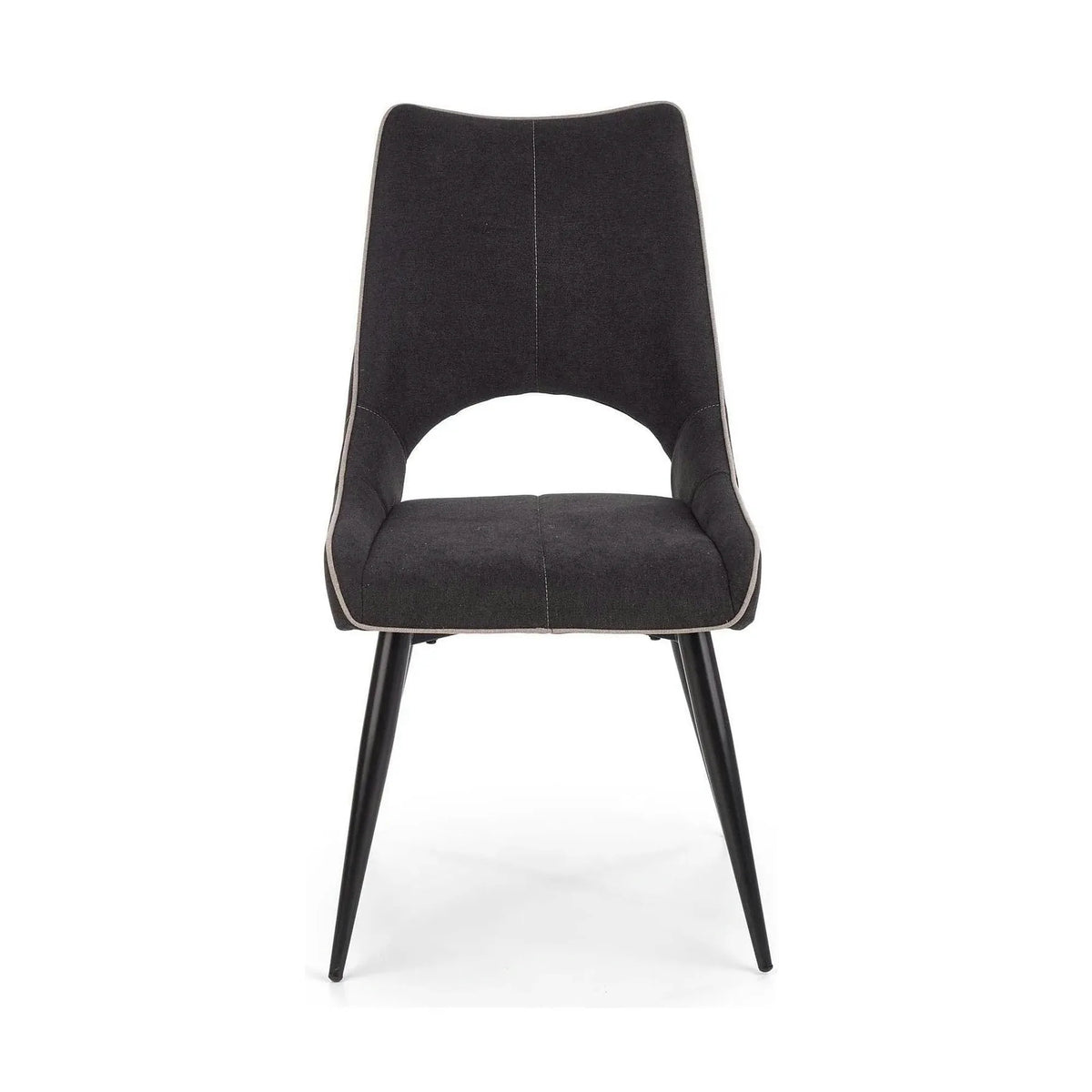 Scaun K369, gri inchis/negru, stofa clasica/otel, 48x58x92 cm