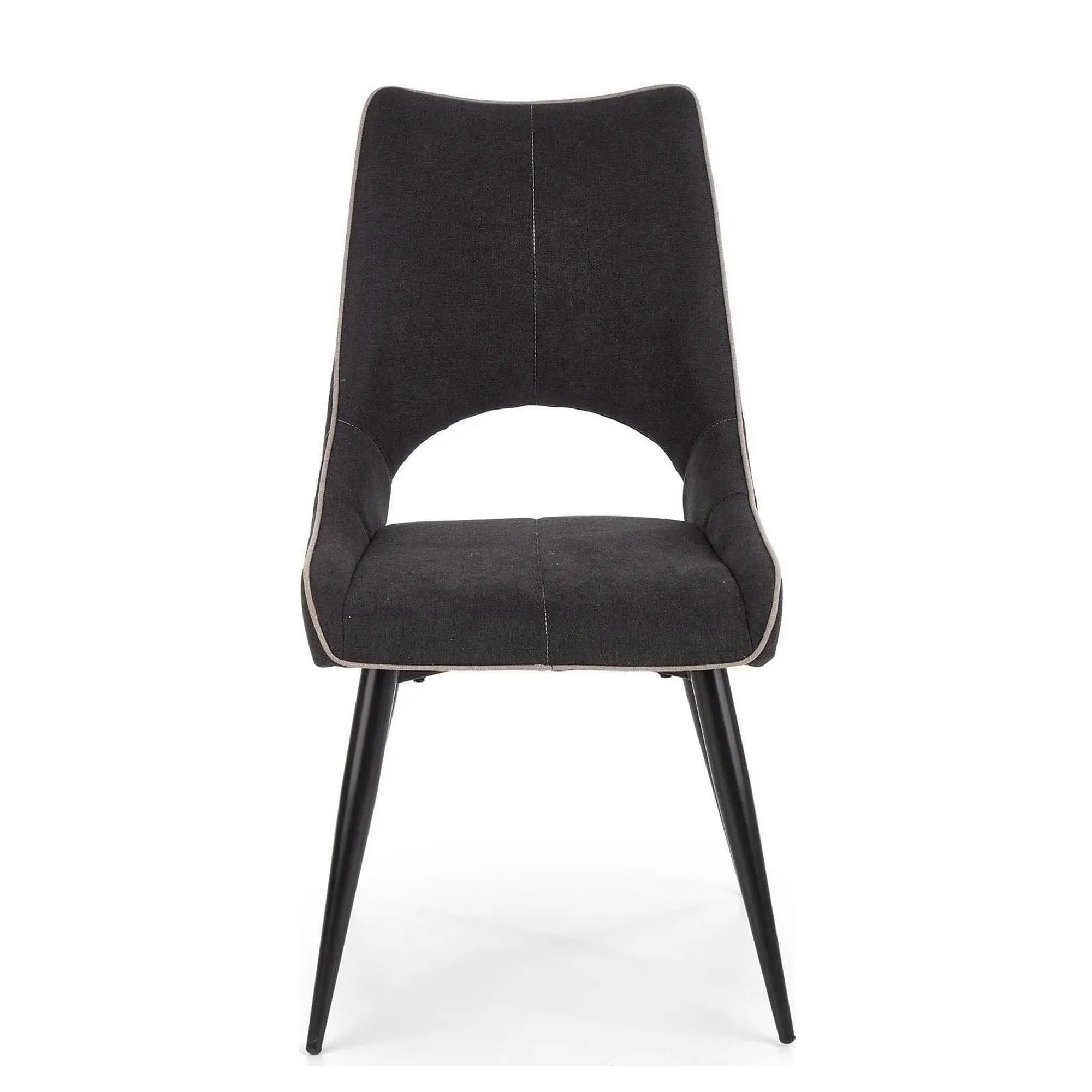 Scaun K369, gri inchis/negru, stofa clasica/otel, 48x58x92 cm