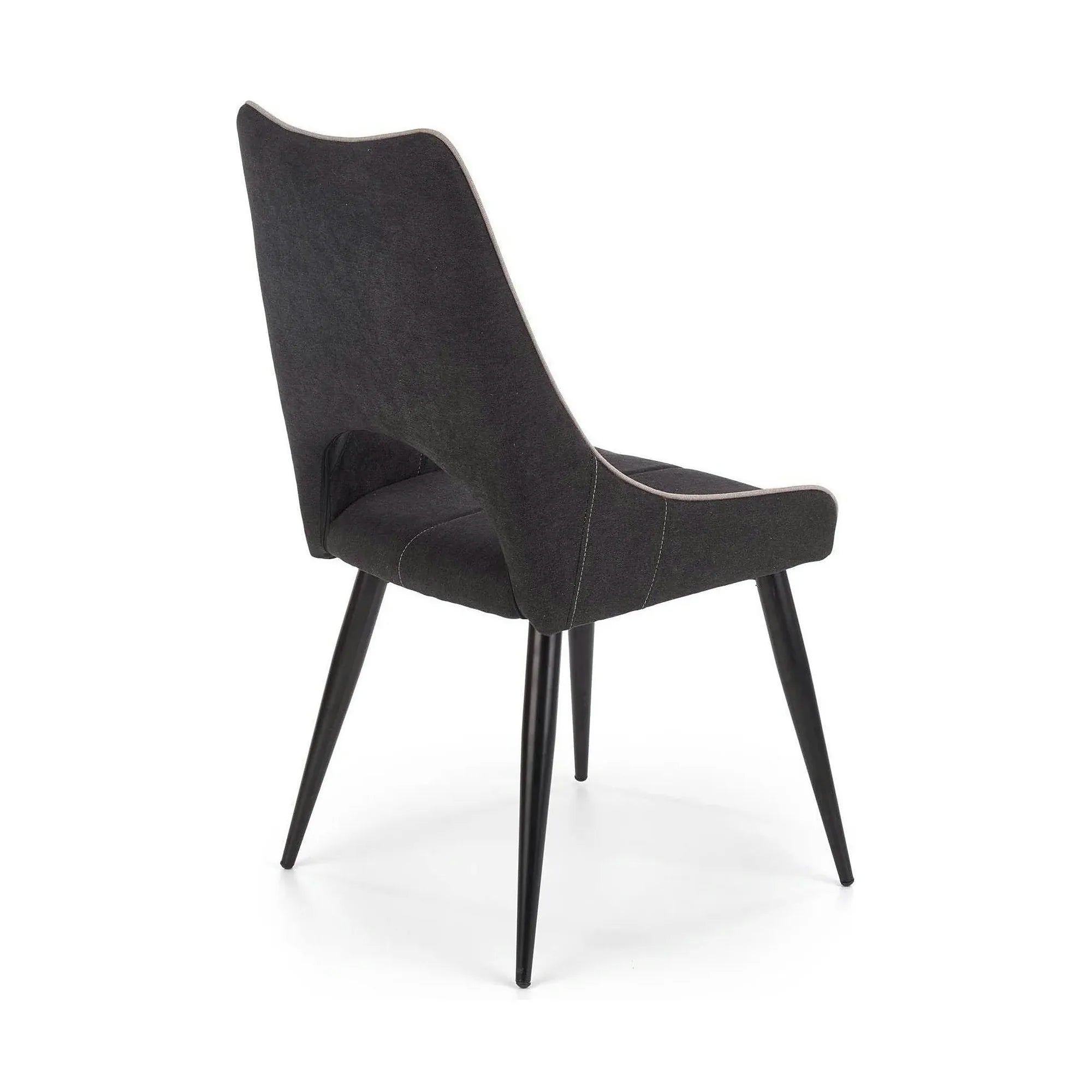 Scaun K369, gri inchis/negru, stofa clasica/otel, 48x58x92 cm