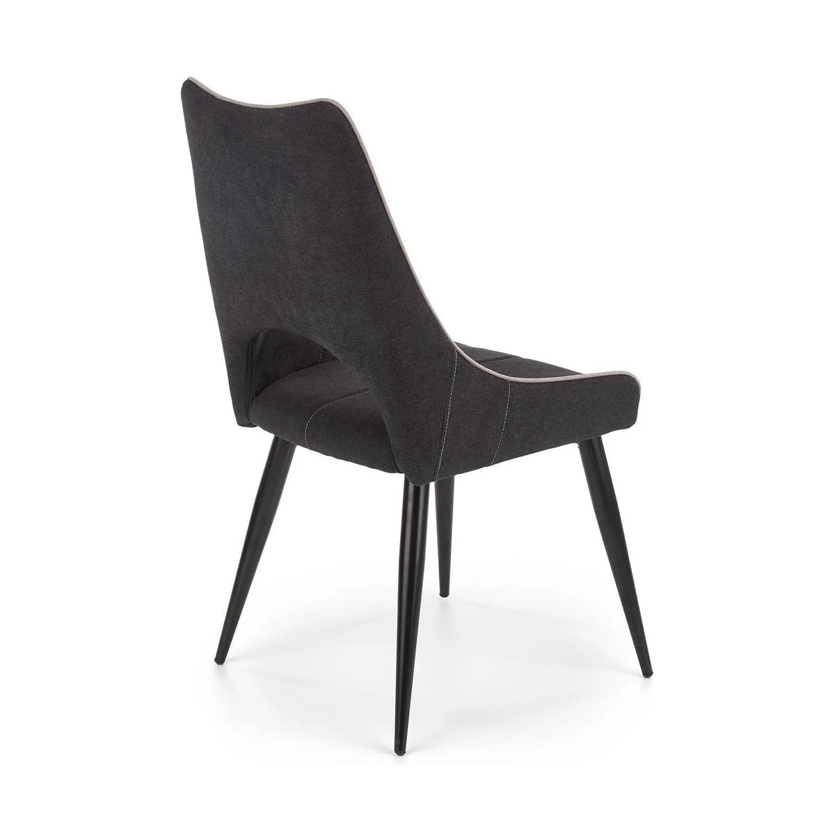 Scaun K369, gri inchis/negru, stofa clasica/otel, 48x58x92 cm