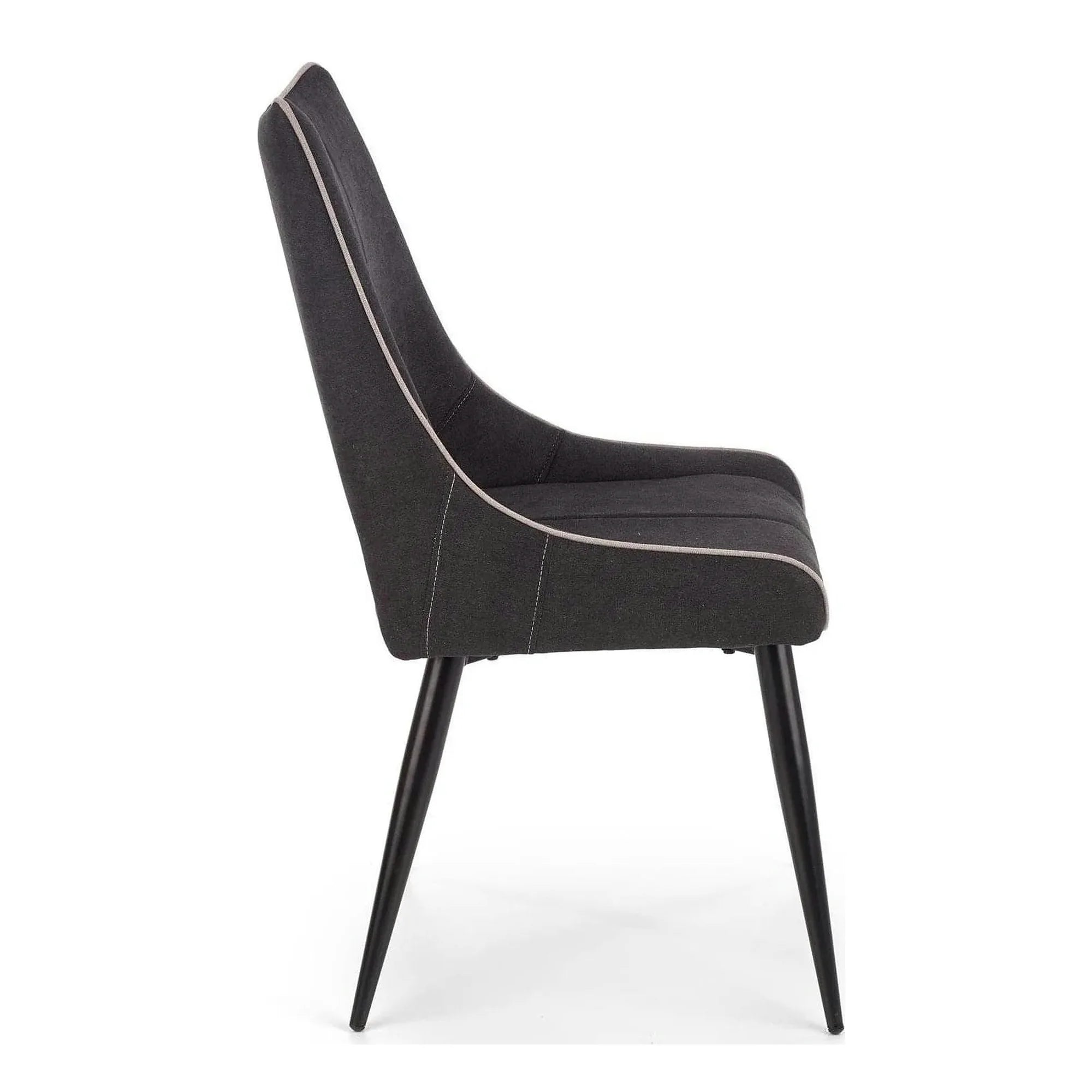 Scaun K369, gri inchis/negru, stofa clasica/otel, 48x58x92 cm