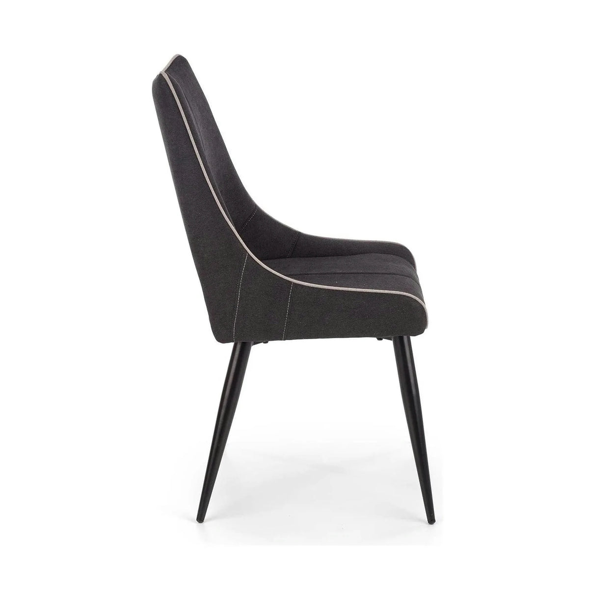 Scaun K369, gri inchis/negru, stofa clasica/otel, 48x58x92 cm