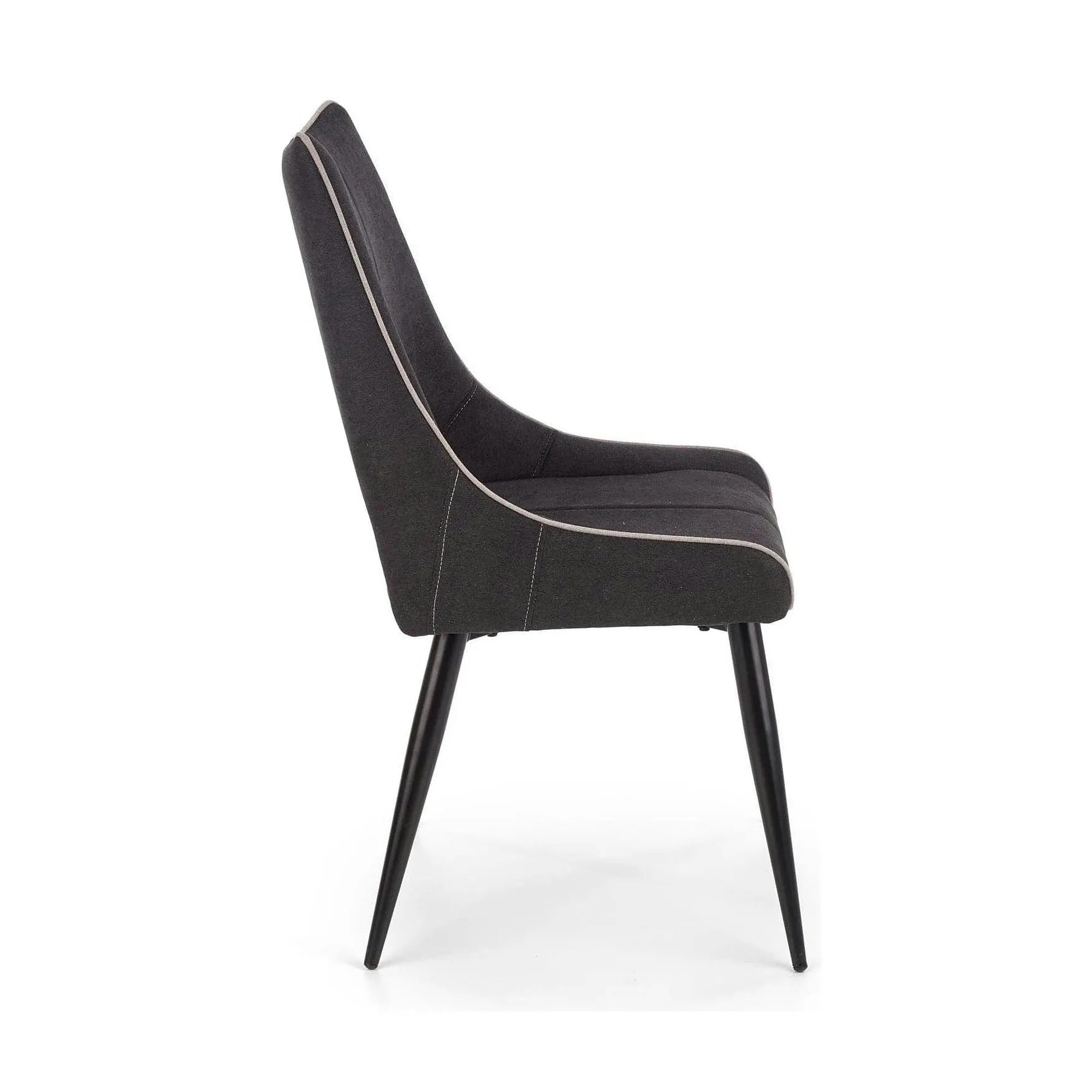 Scaun K369, gri inchis/negru, stofa clasica/otel, 48x58x92 cm
