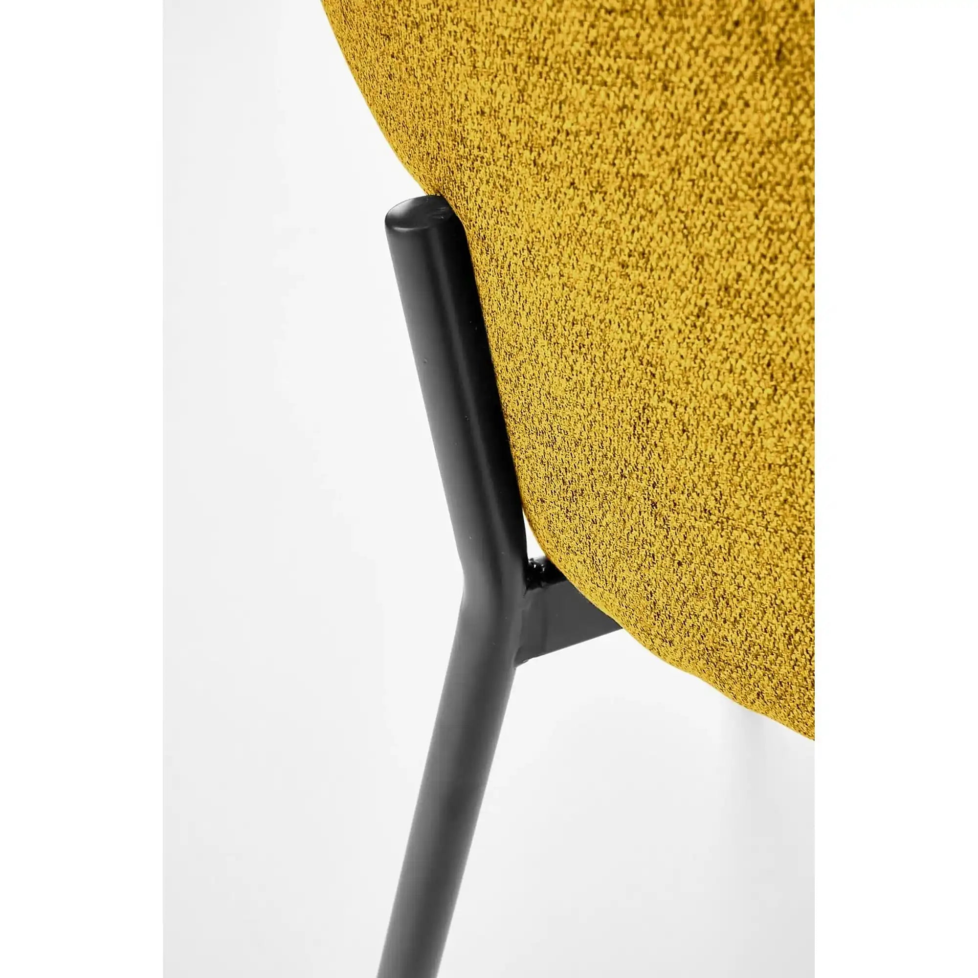 Scaun K373, galben/negru, stofa clasica/metal, 51x57x77 cm