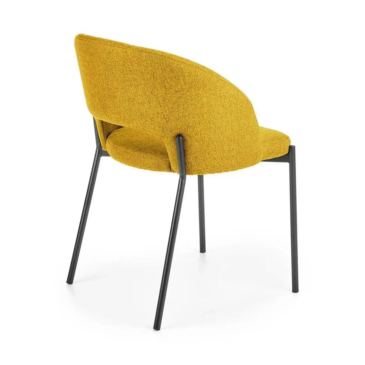 Scaun K373, galben/negru, stofa clasica/metal, 51x57x77 cm