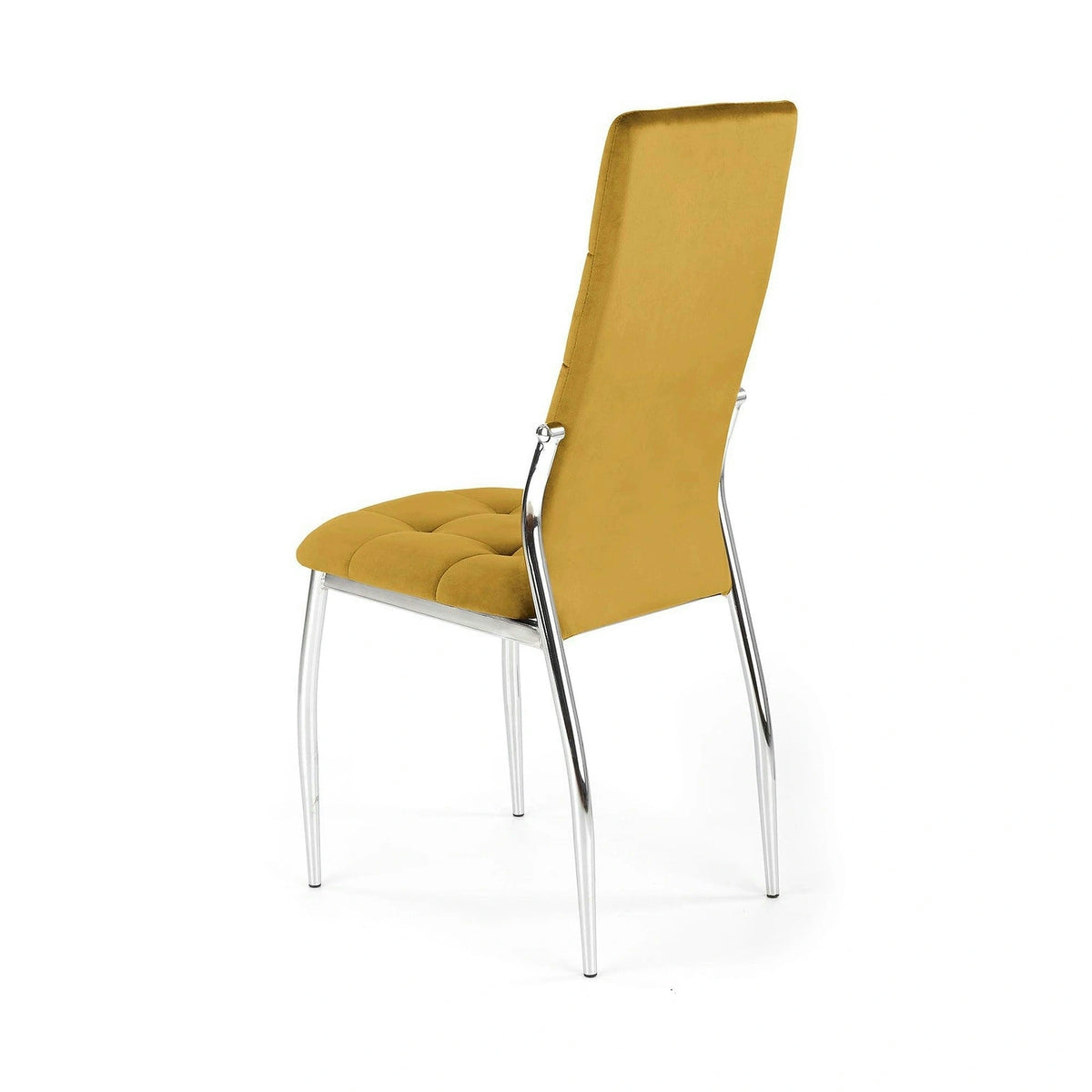Scaun K416, galben mustar, stofa catifelata, 43x54x101 cm