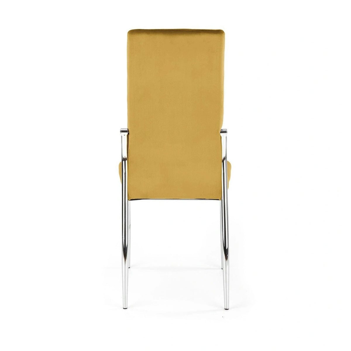 Scaun K416, galben mustar, stofa catifelata, 43x54x101 cm
