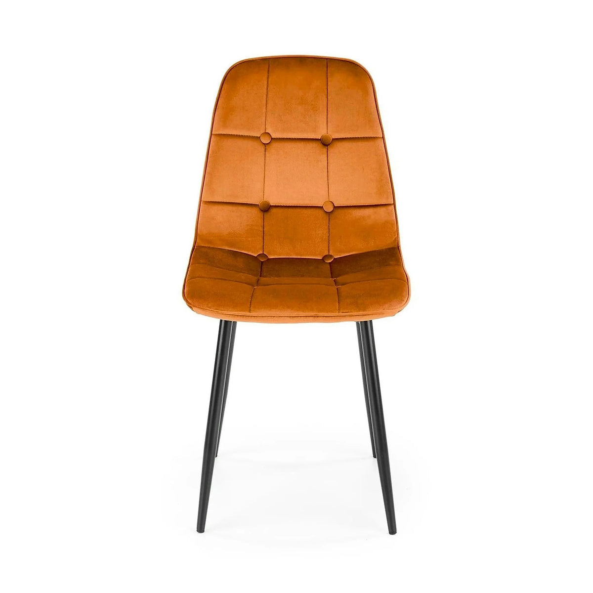 Scaun K417, caramiziu, stofa catifelata/metal, 44x56x87 cm