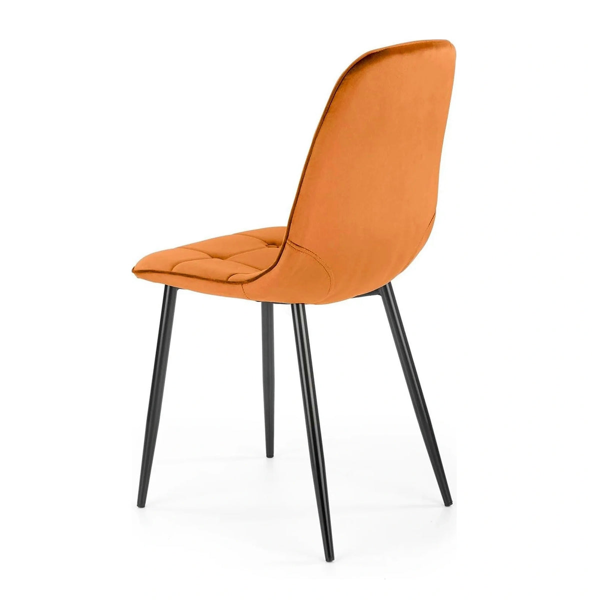 Scaun K417, caramiziu, stofa catifelata/metal, 44x56x87 cm
